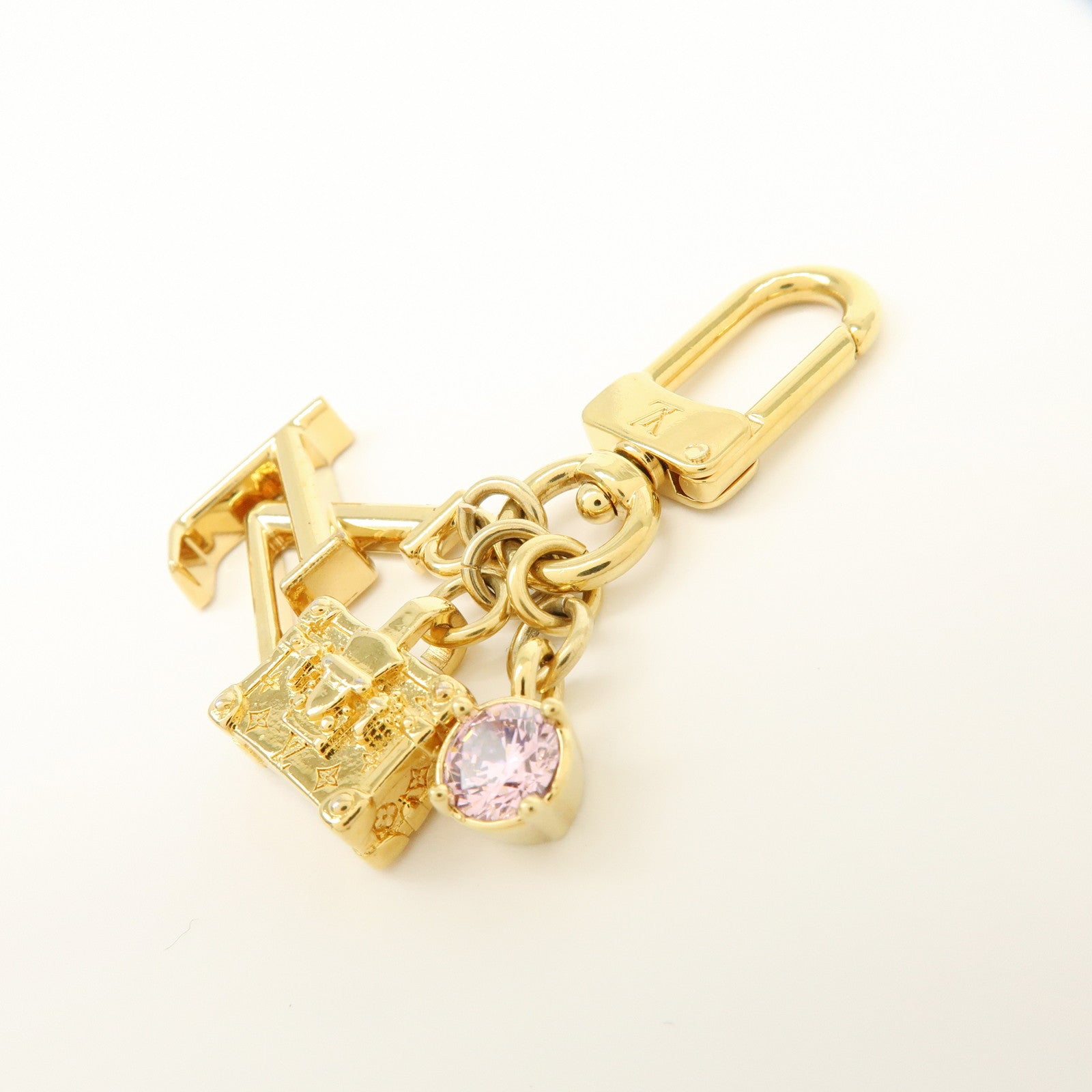 Louis Vuitton Micro Charm Petite Malle Metal Bag Charm Gold M01567