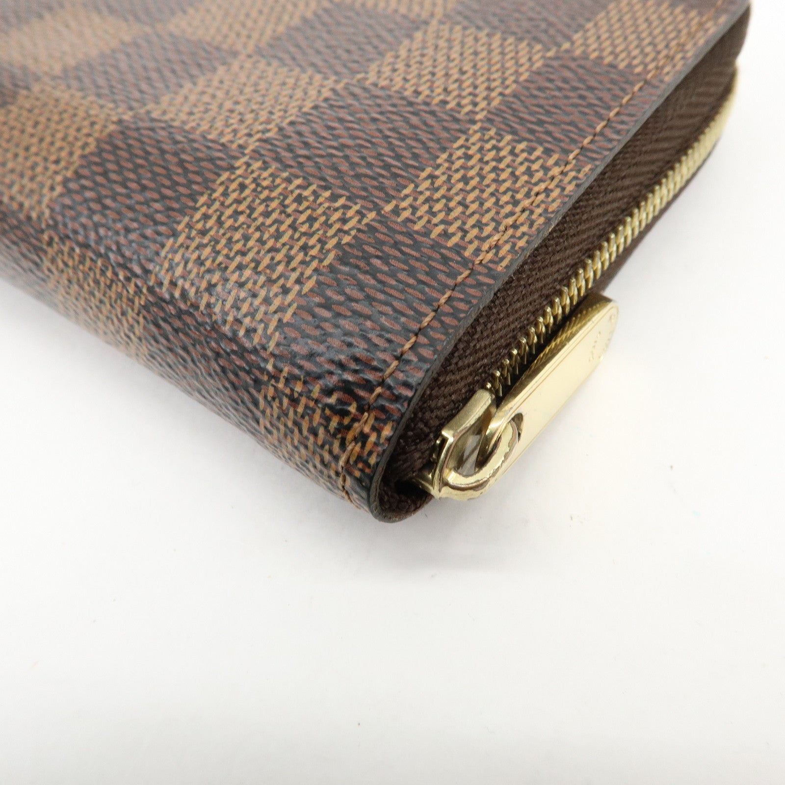 Louis Vuitton Damier Zippy Coin Case Wallet Brown N63070