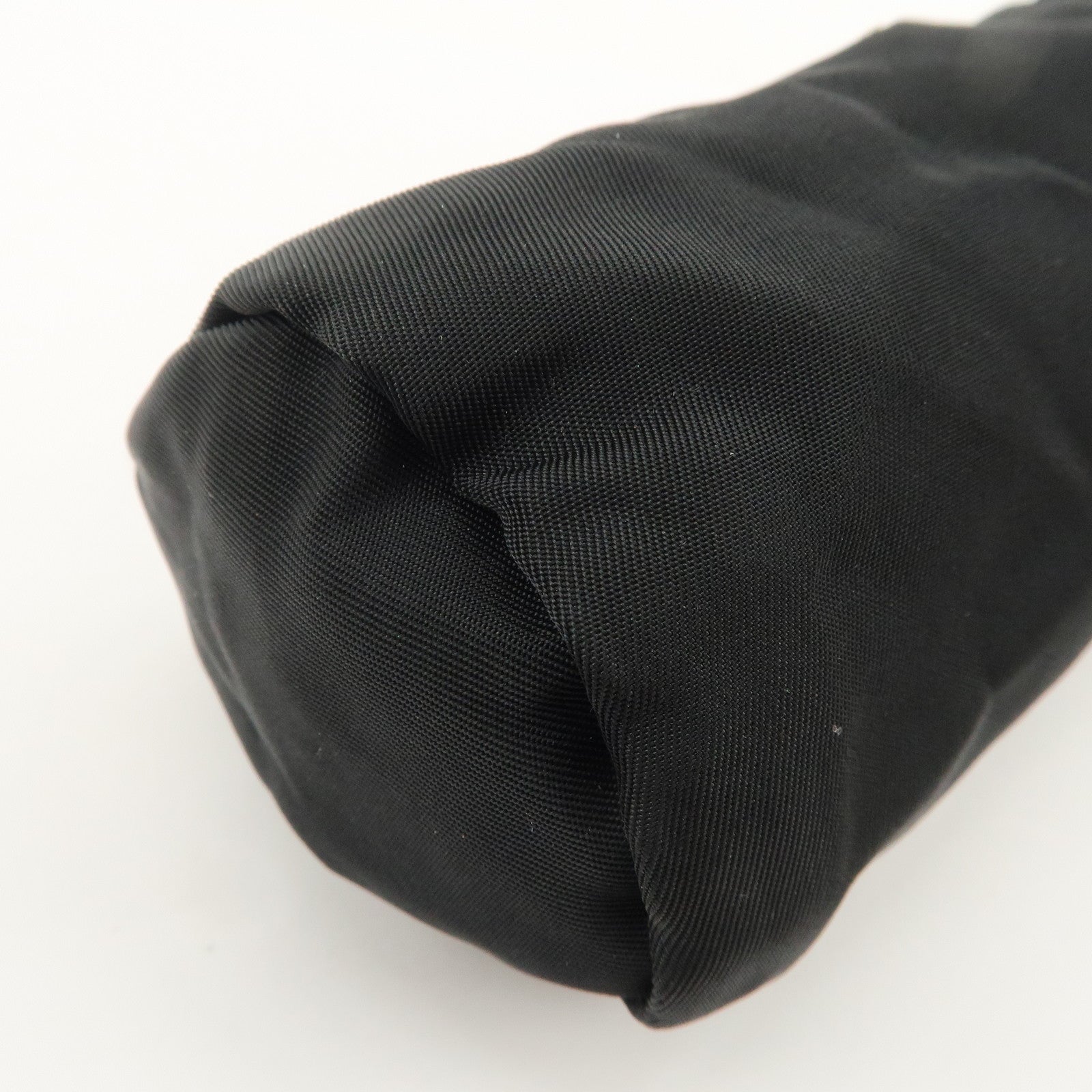 PRADA Set of 2 Nylon Leather Cosmetic Pouch Orange Black 1N0175 Used