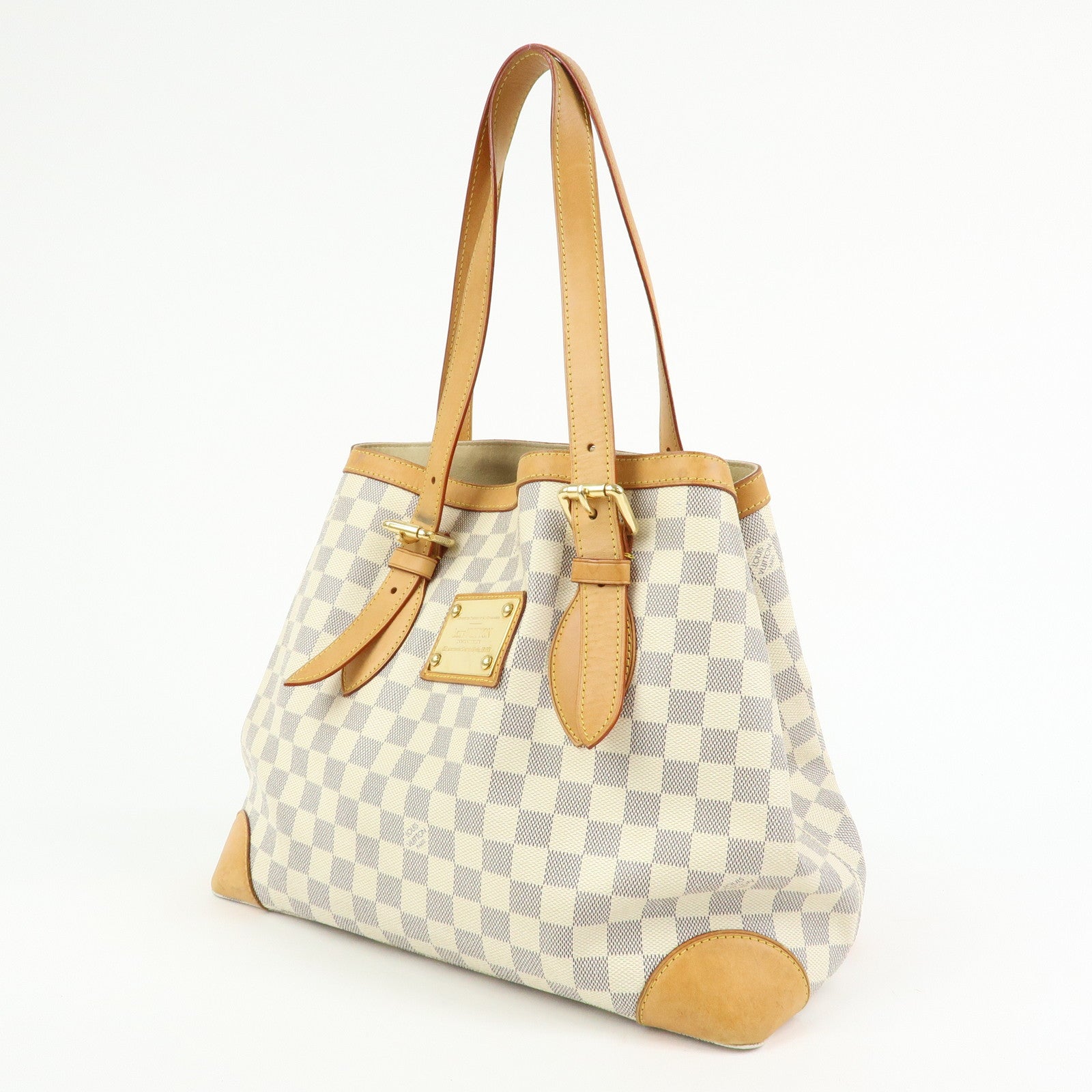 Louis Vuitton Damier Azur Hampstead MM Tote Bag Shoulder Bag N51206