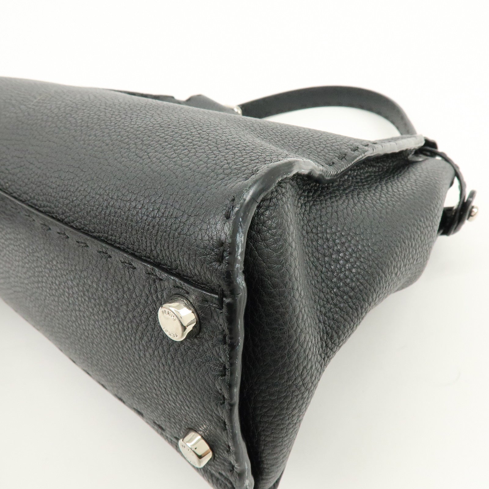 FENDI Selleria Peekaboo Leather 2Way Bag Hand Shoulder Bag 8BN290