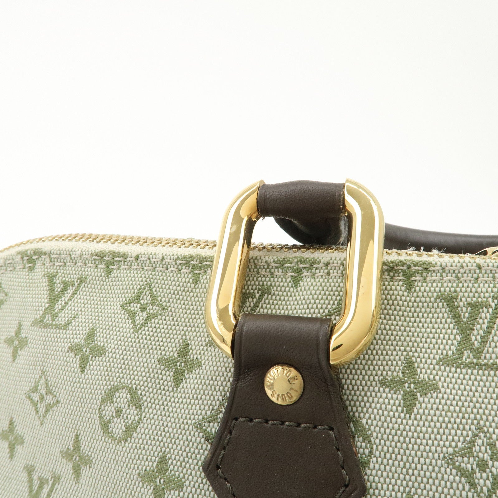 Louis Vuitton Monogram Mini Canvas Alma Long Hand Bag Khaki M92206 Used