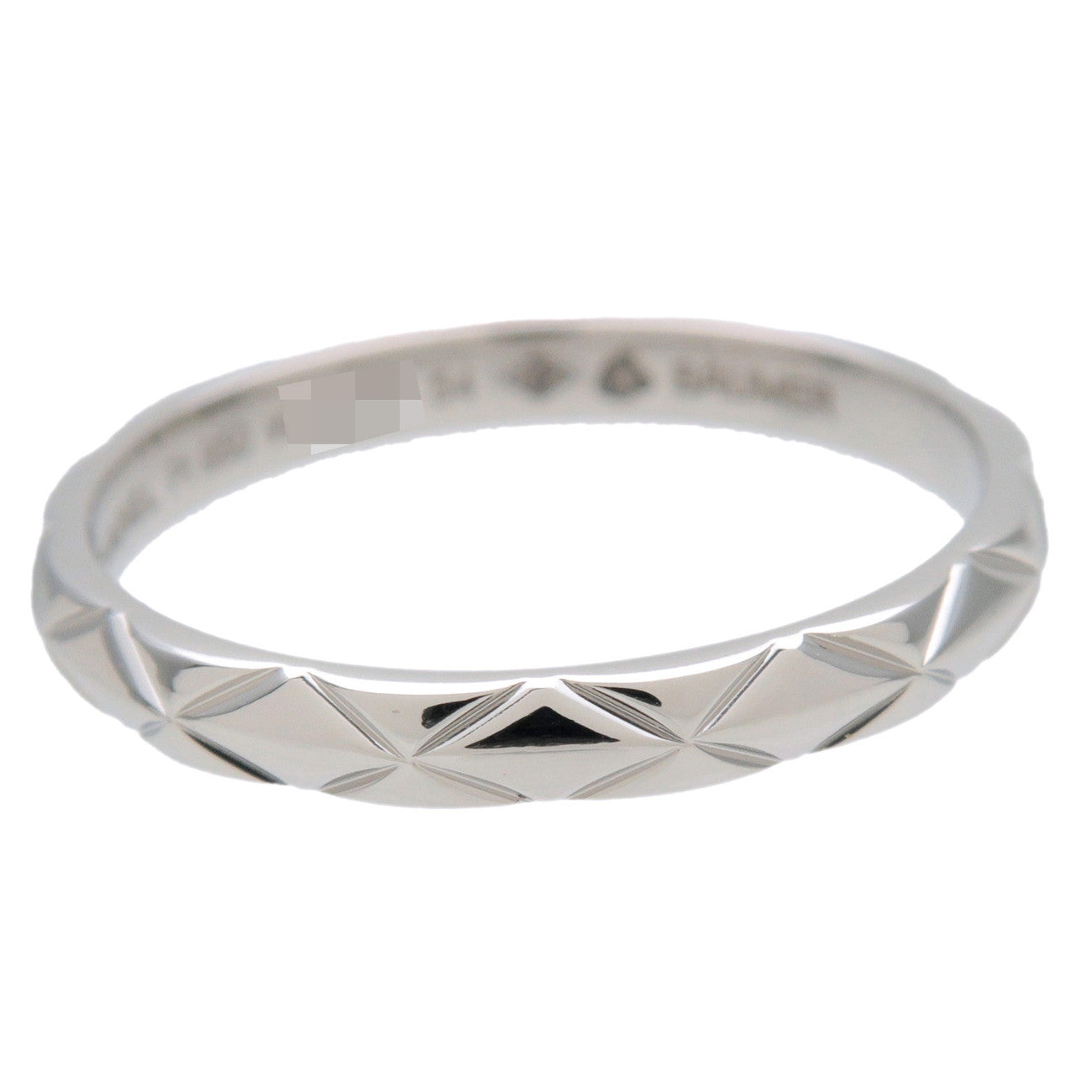 CHANEL Matelasse Ring PT950 Platinum US6.5 EU54 HK15 J2820