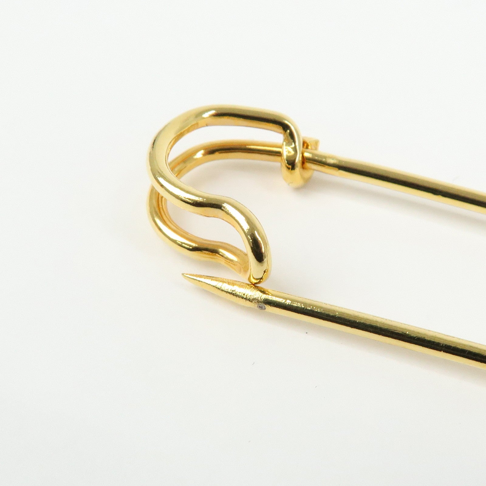 HERMES Sellier Set of 2 Metal Sellier Pin Brooch Legato Scarf Ring
