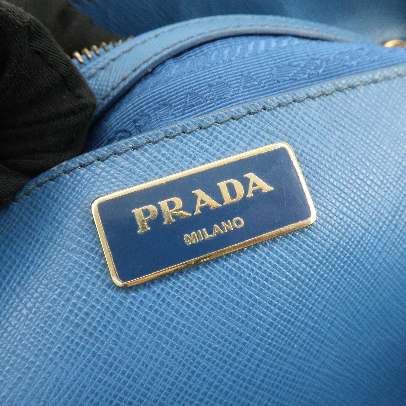 PRADA Galleria Saffiano Leather 2Way Bag Hand Bag Blue BN2274