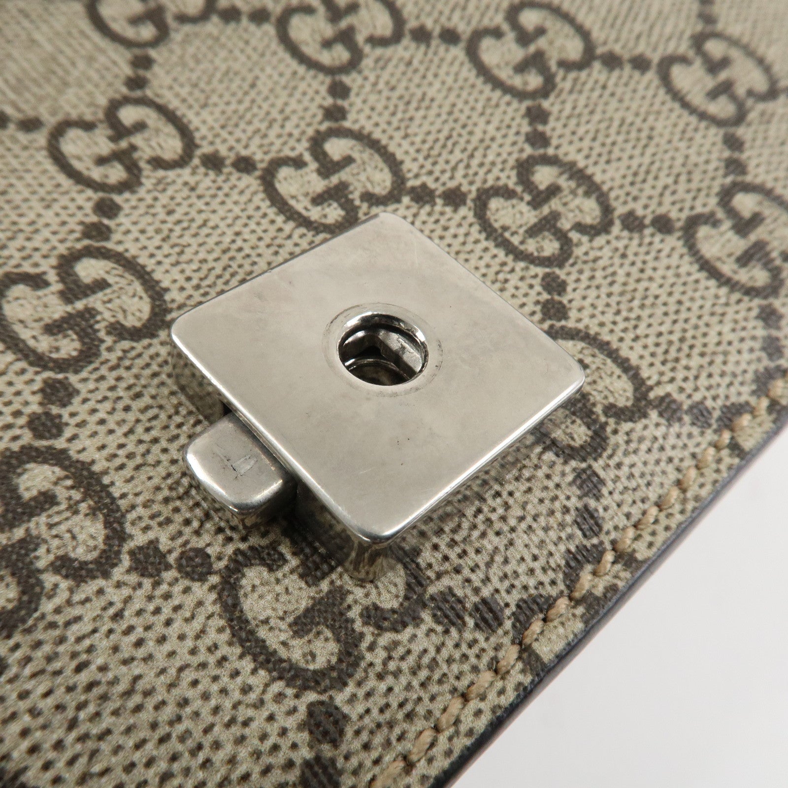 GUCCI Dionysus GG Blooms GG Supreme Shoulder Bag Beige Red 421970 Used