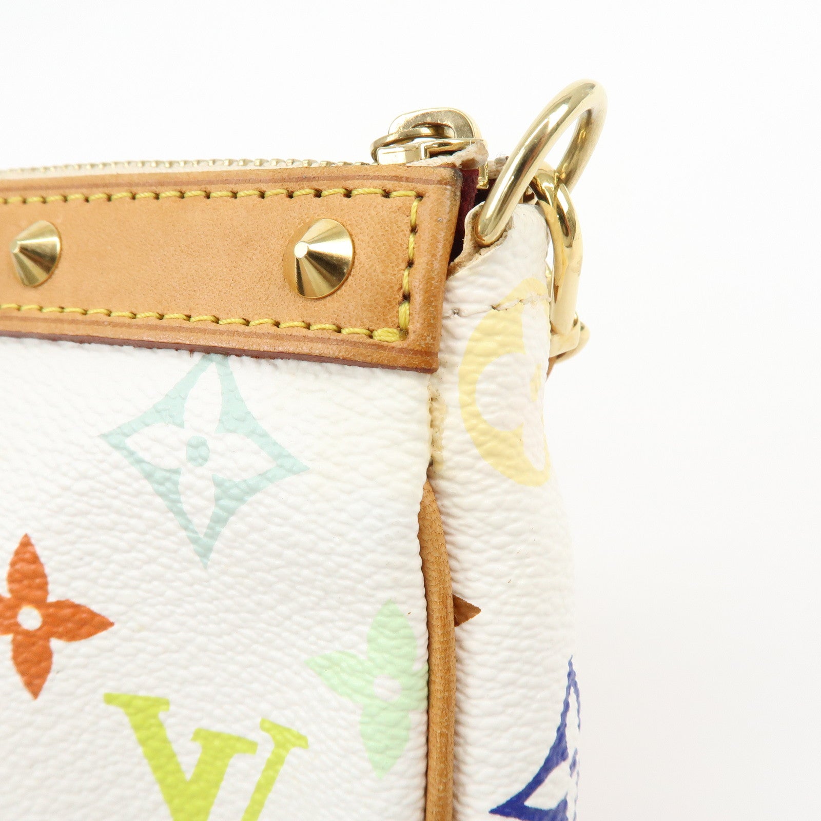 Louis Vuitton Monogram Multicolor Pochette Accessoires Blanc M92649