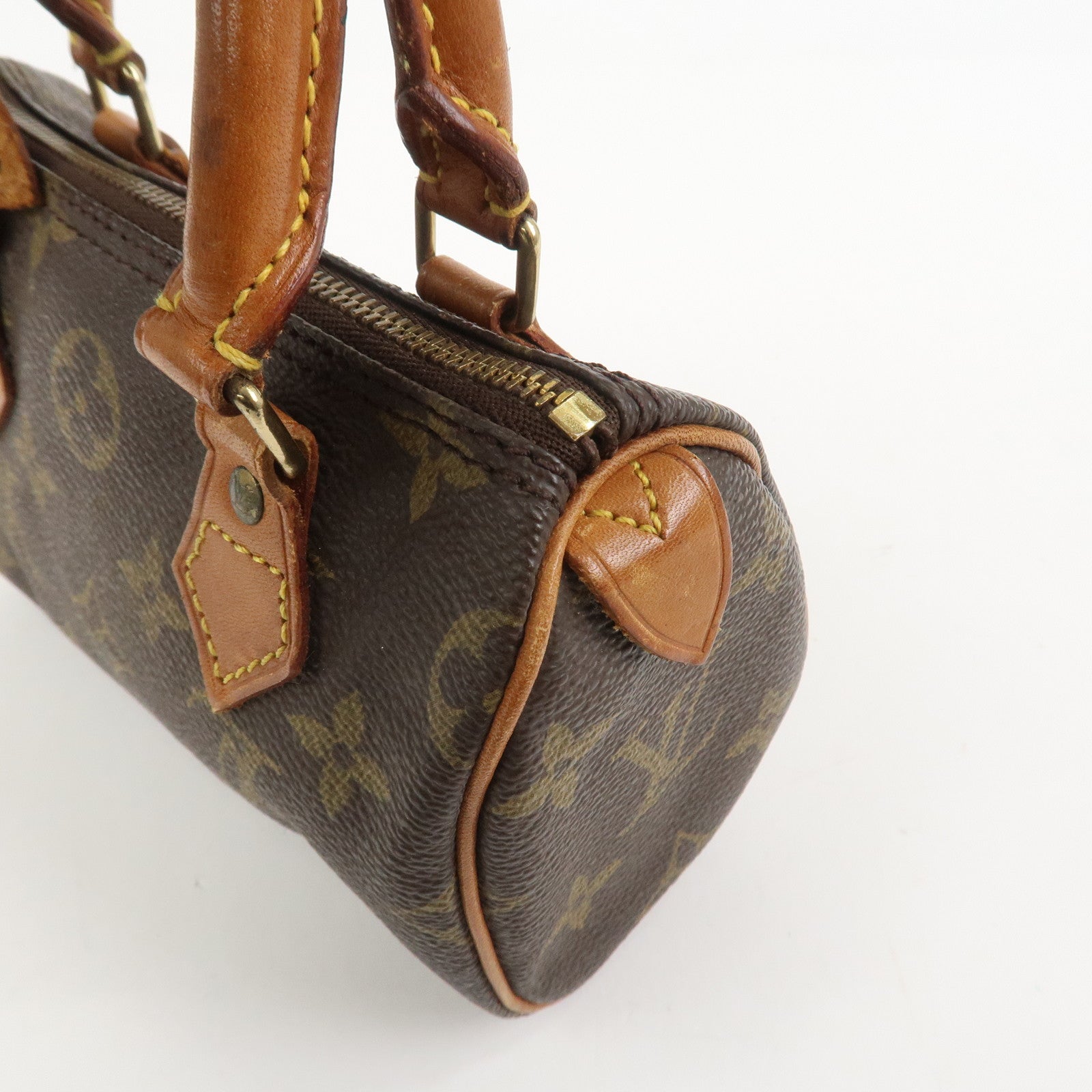 Louis Vuitton Monogram Mini Speedy Hand Bag Brown M41534