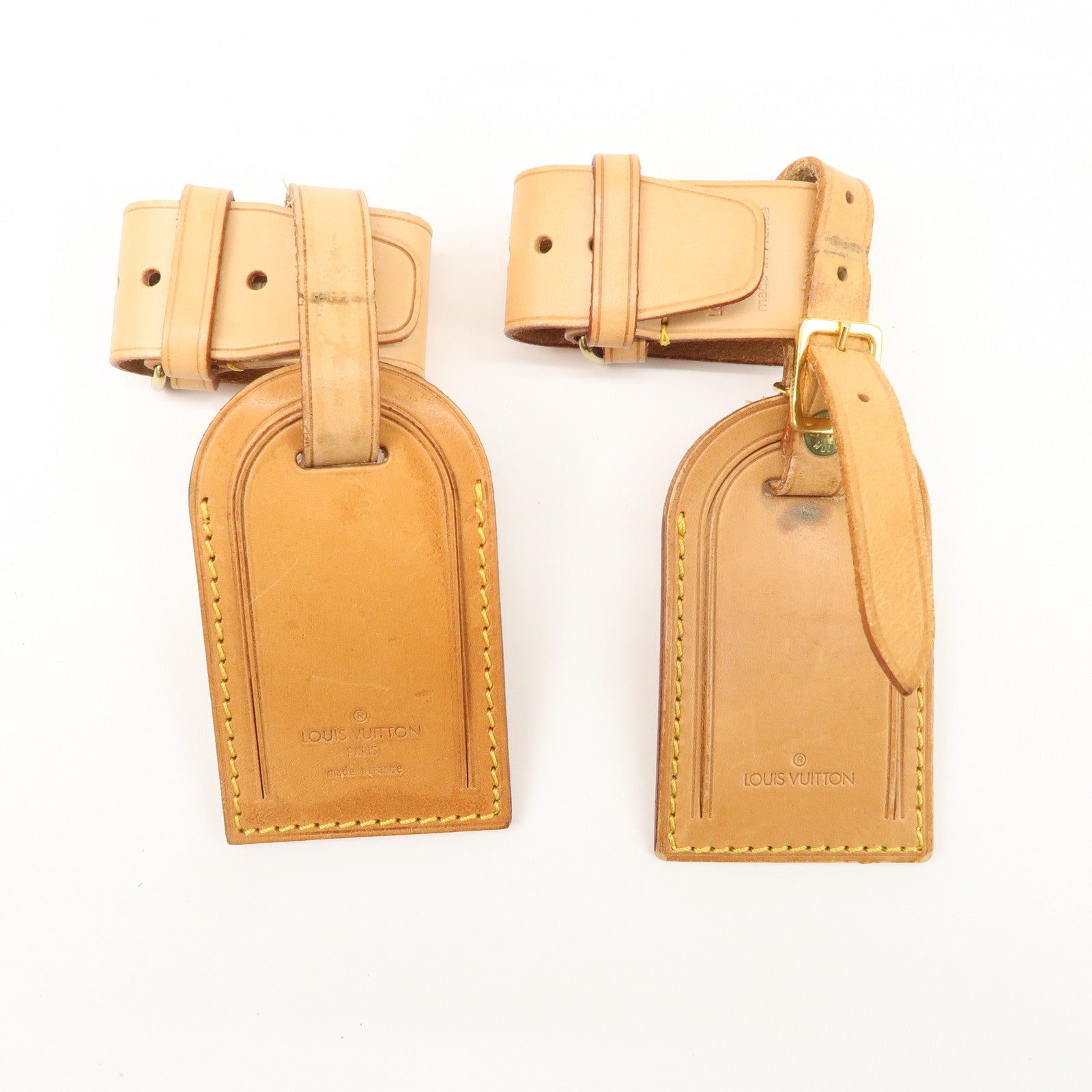 Louis Vuitton Set of 15 Nume Leather Name Tag & Poignet Natural Used