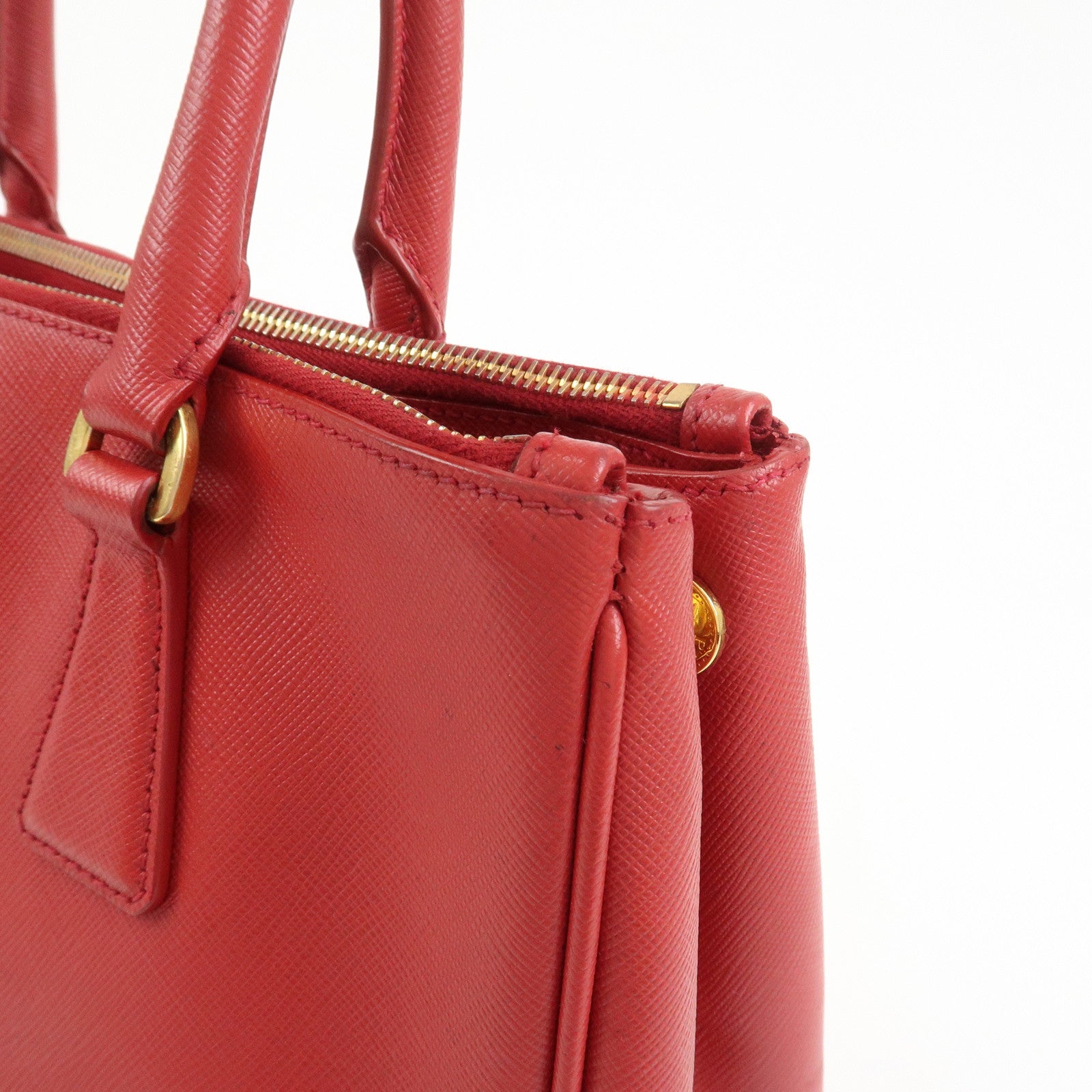 PRADA Saffiano Leather Galleria 2Way Shoulder Bag Hand Bag 1BA863