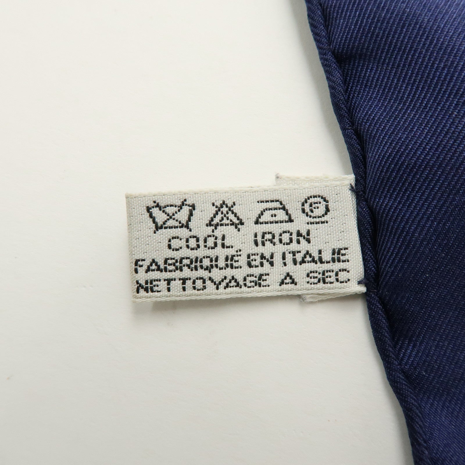 CHANEL Silk 100% Scarf COCO Mark Chain Motif Navy Gold