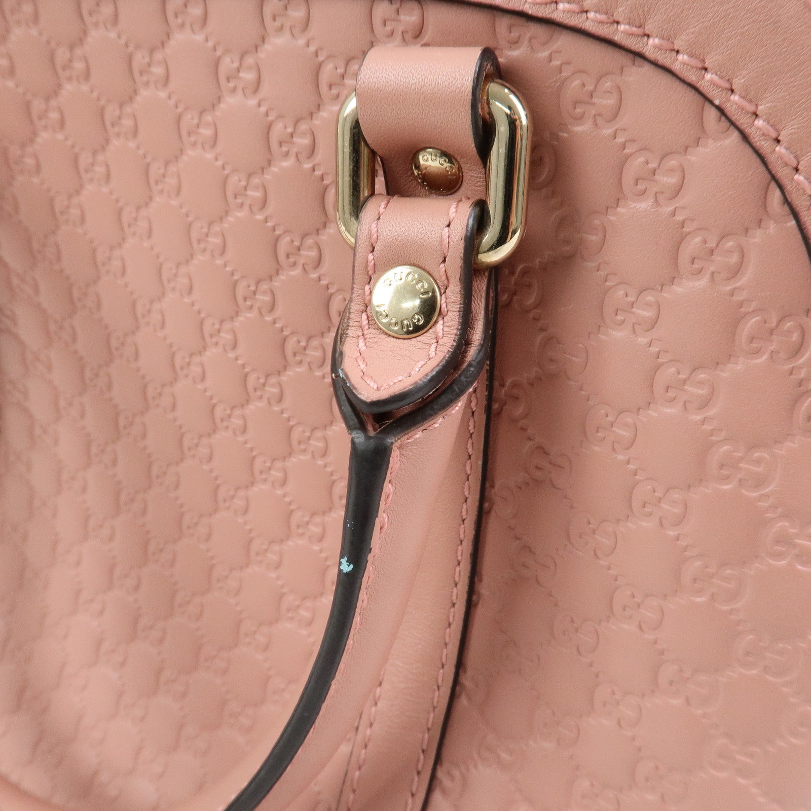 GUCCI Micro Guccissima Leather 2Way Hand Shoulder Bag Pink 449654