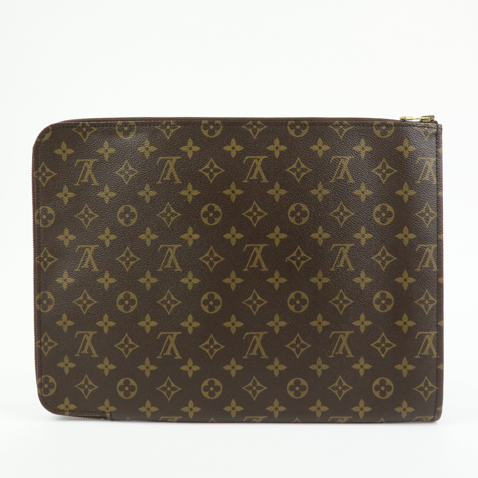 Louis Vuitton Monogram Posh Documents Clutch Bag Brown M53456
