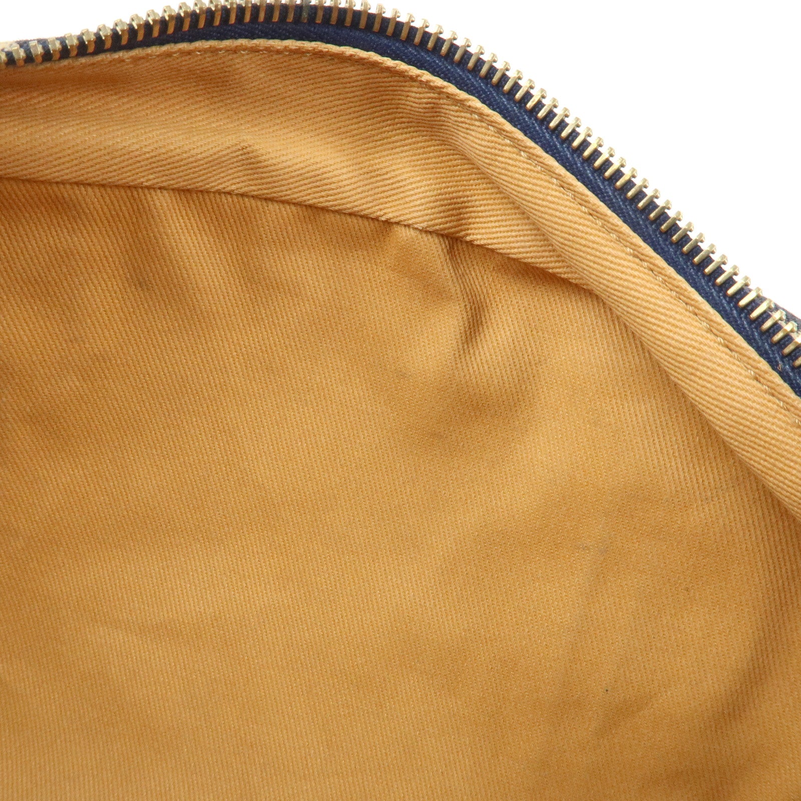 CELINE C Macadam Canvas Leather Shoulder Bag Hand Bag Navy
