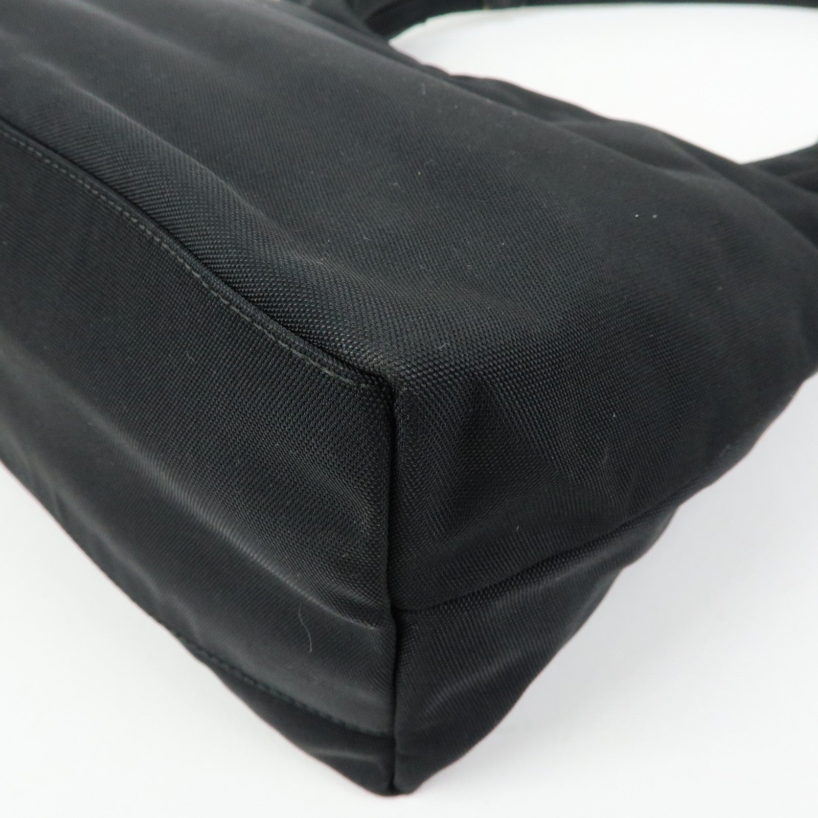 GUCCI Logo Nylon Leather Shoulder Bag Black 001・3386