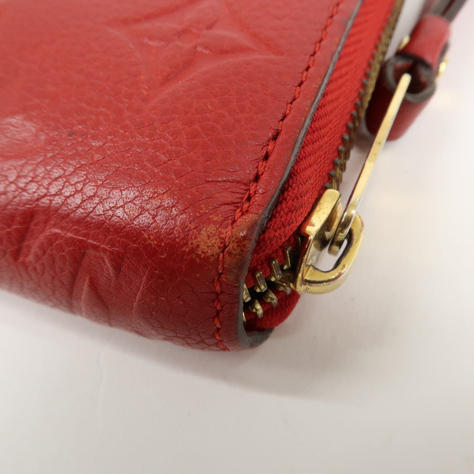 Louis Vuitton Monogram Empreinte Zippy Long Wallet Cerise M60737