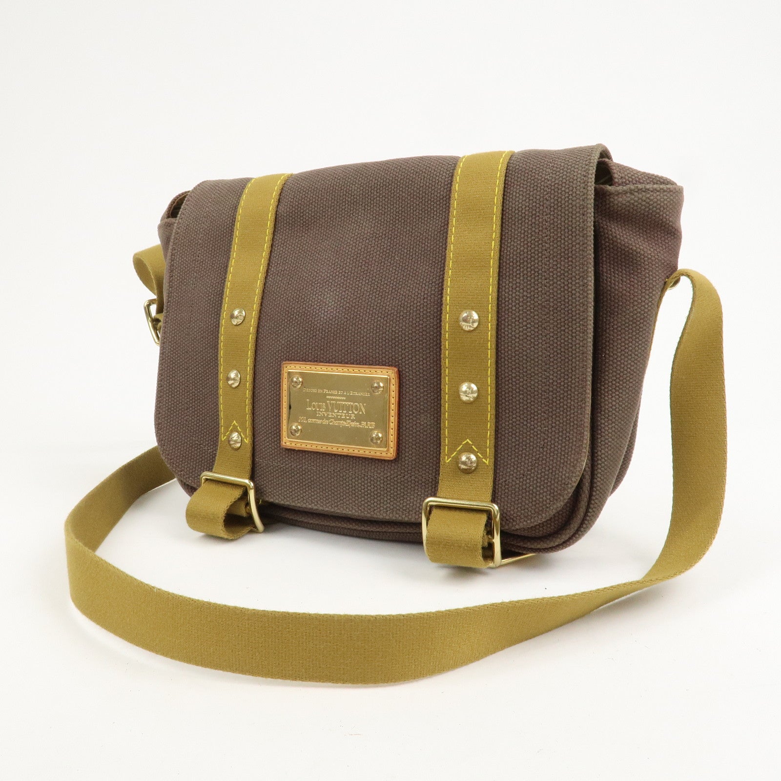 Louis Vuitton Antigua Besace PM Shoulder Bag Brown M40080