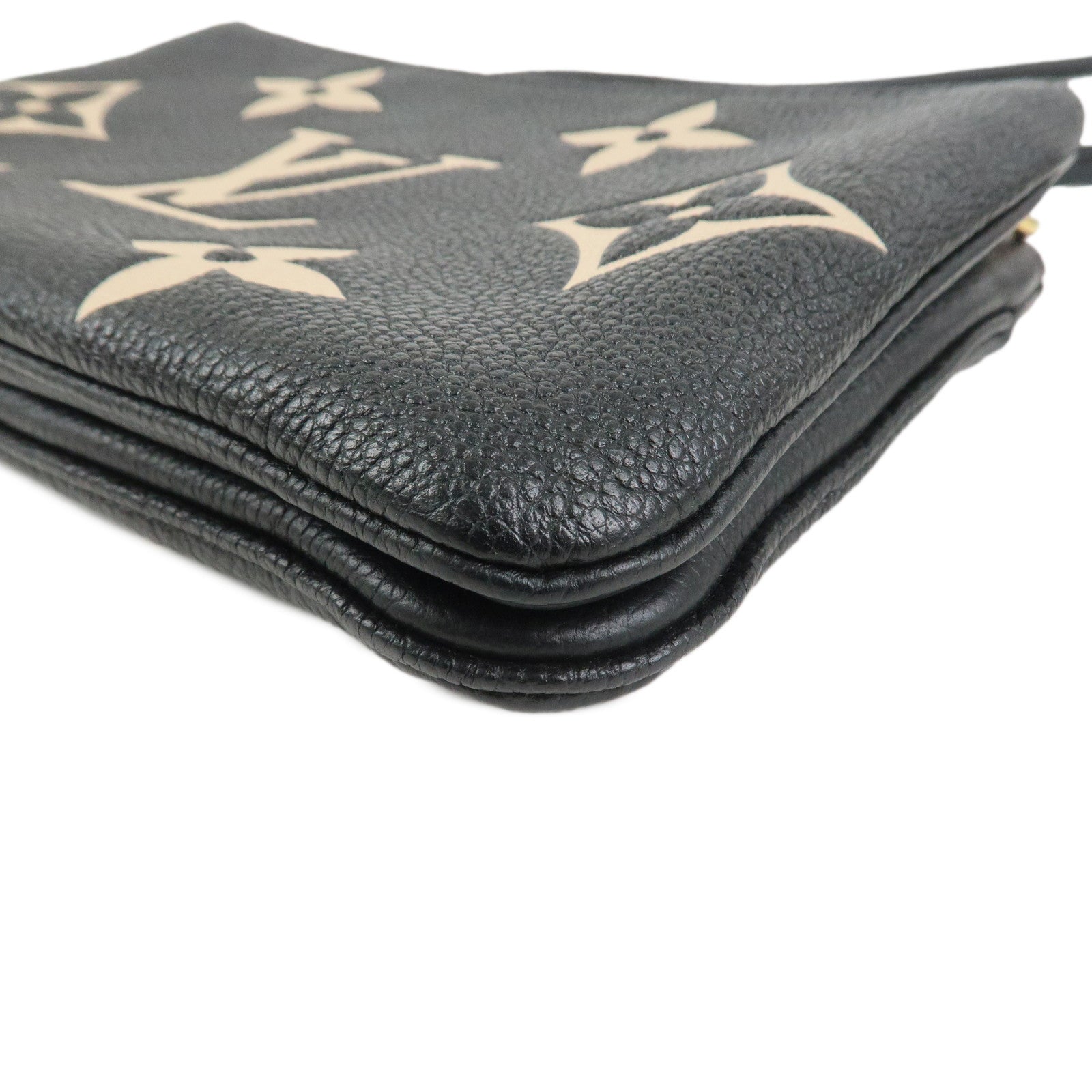 Louis Vuittton Monogram Empreinte Pochette Double Zip Noir M80787