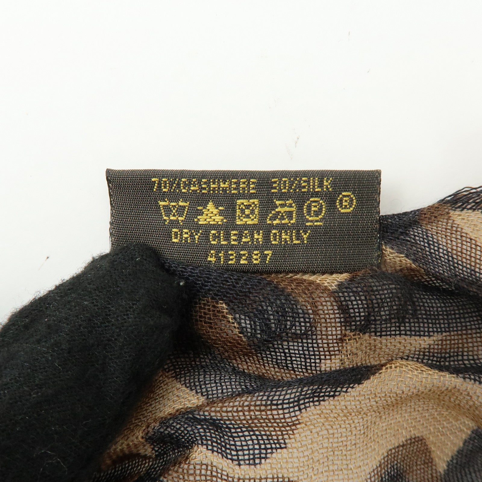 Louis Vuitton Etole Leopard Cashmere Silk Scarf Shawl Brown M75227