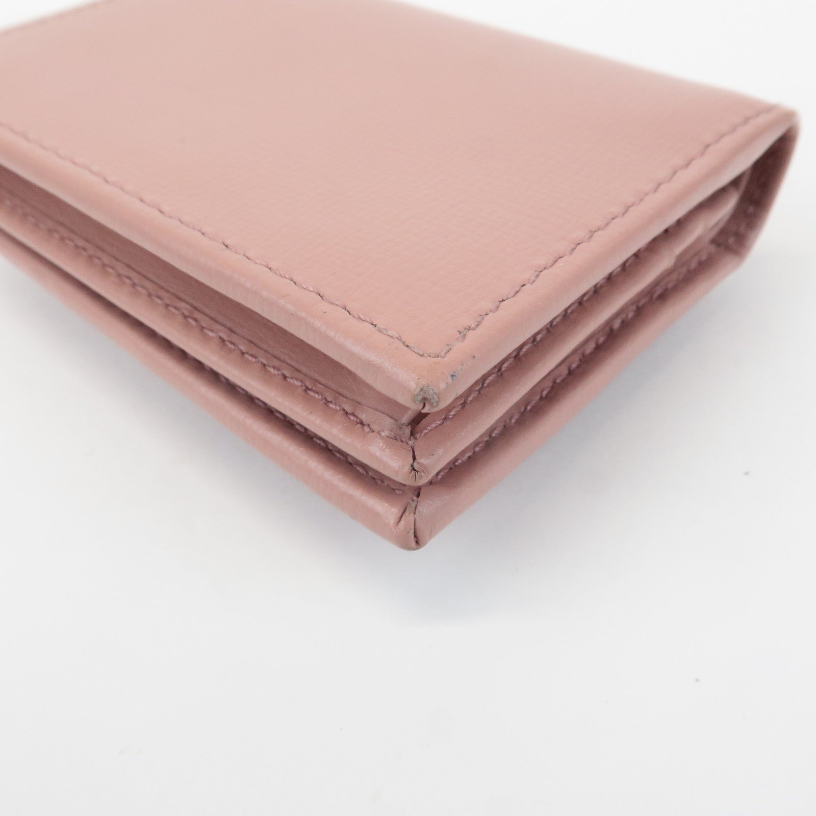 GUCCI Horsebit Leather Bi-fold Wallet Small Wallet Pink 621887 Used
