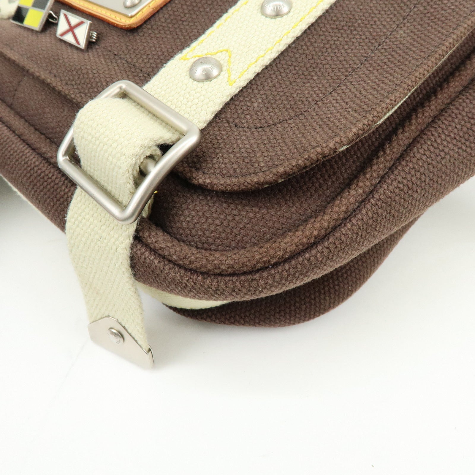 Louis Vuitton Antigua Besace PM Canvas Shoulder Bag Mocha M80661