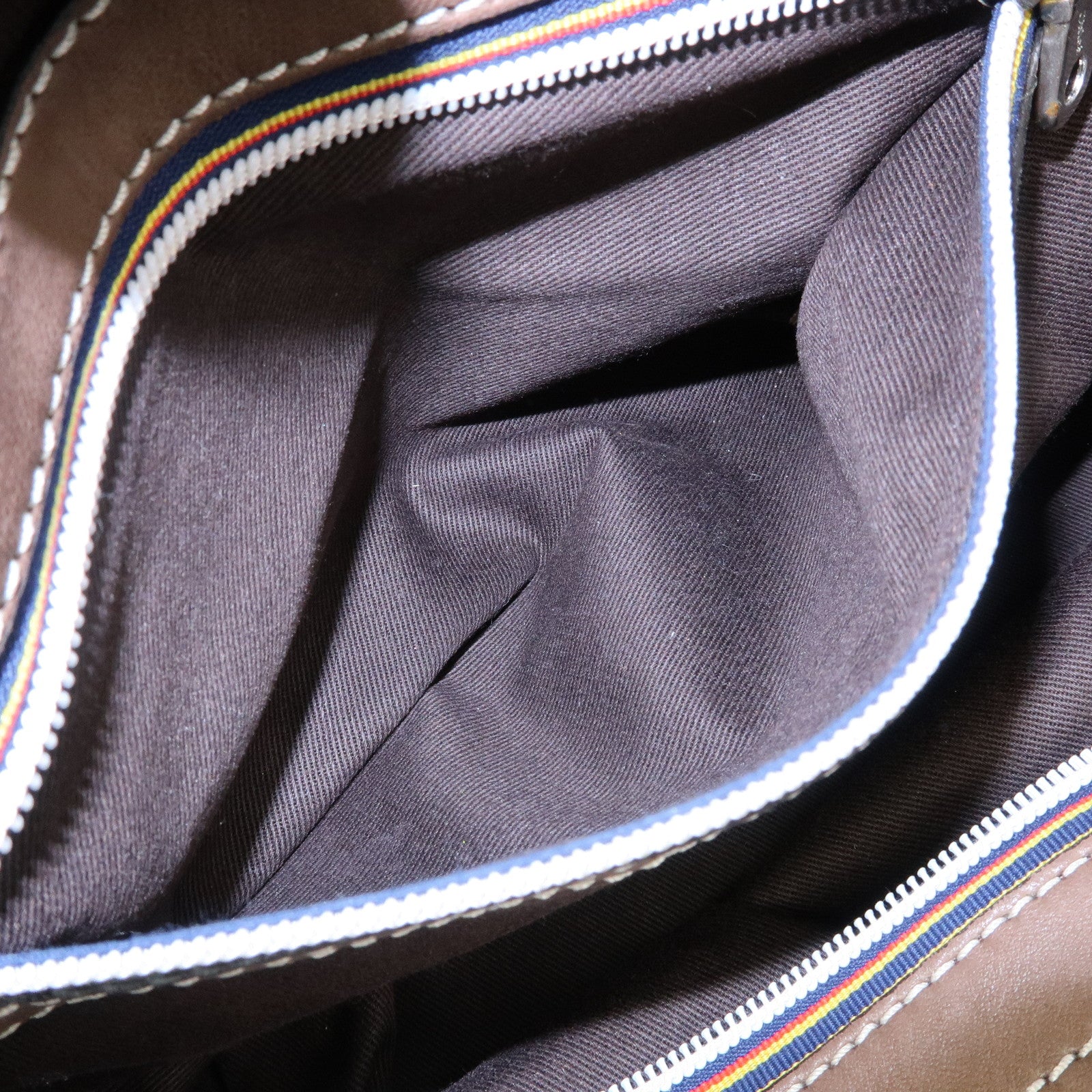 Chloe Patsy Leather Boston Bag Shoulder Bag Hand Bag Brown