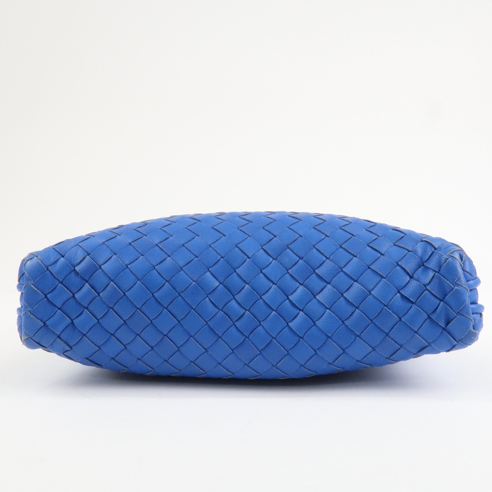 BOTTEGA VENETA Intrecciato Leather Shoulder Bag Blue