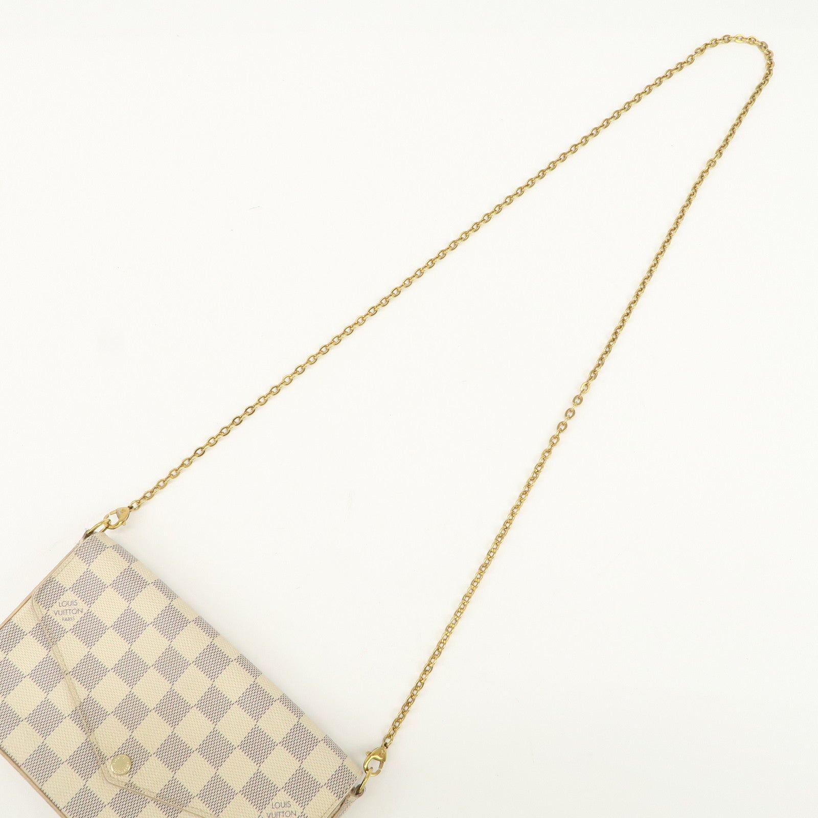 Louis Vuitton Damier Pochette Felicie Chain Shoulder Bag N63106