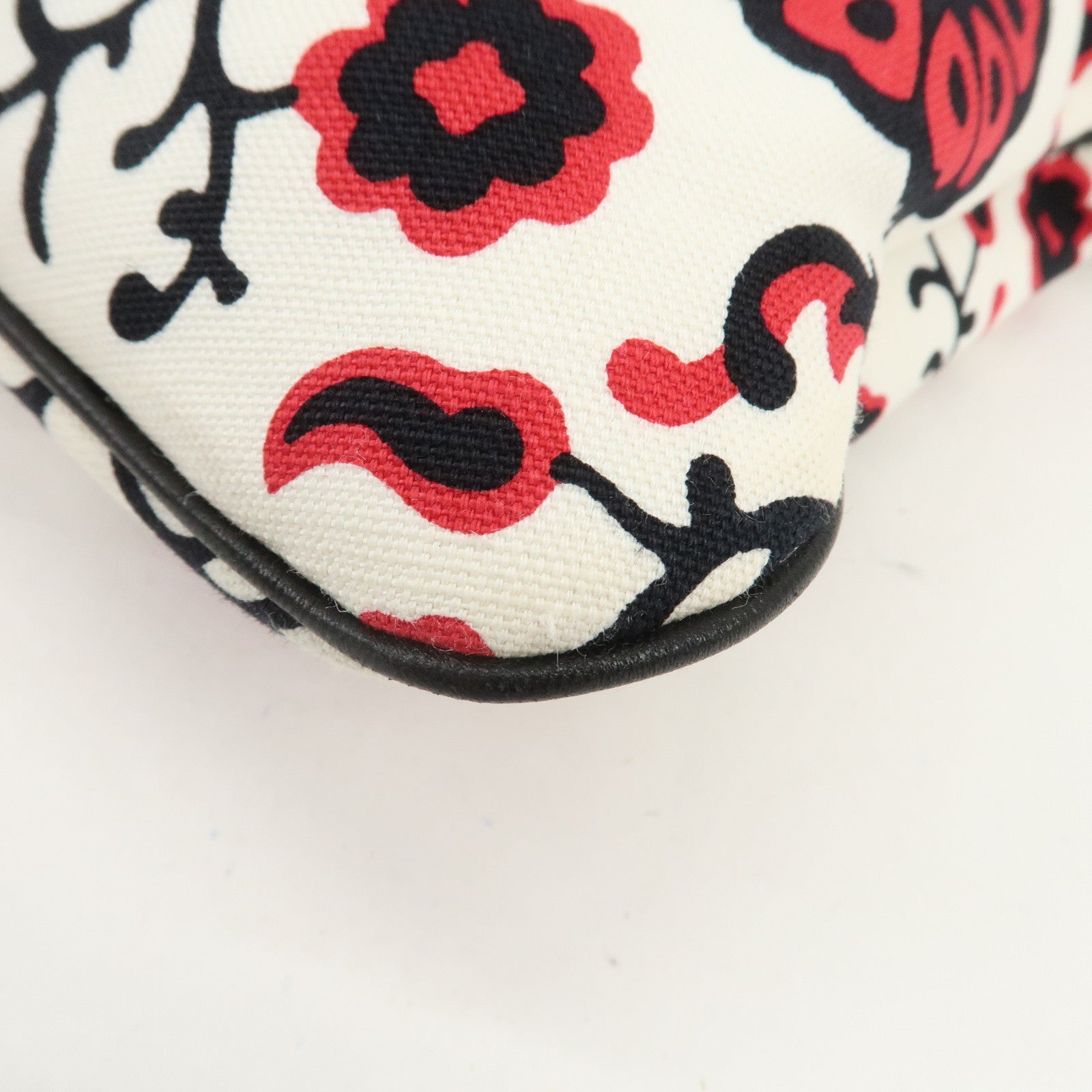 MIU MIU Flower Print 2Way Hand Bag Japan Limited White Black Red