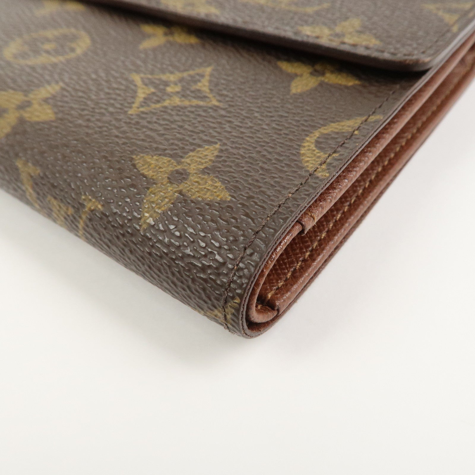 Louis Vuitton Porte Tresor Etui Chequier Wallet Brown M61200