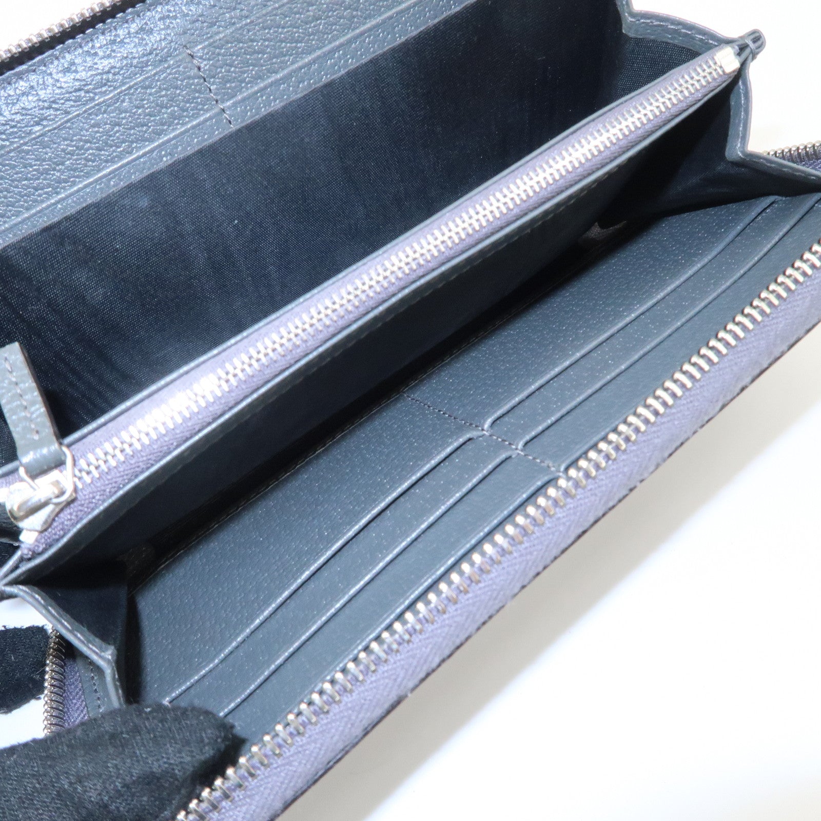 GUCCI Interlocking G GG Supreme Leather Round Zippy Wallet 701423 Used