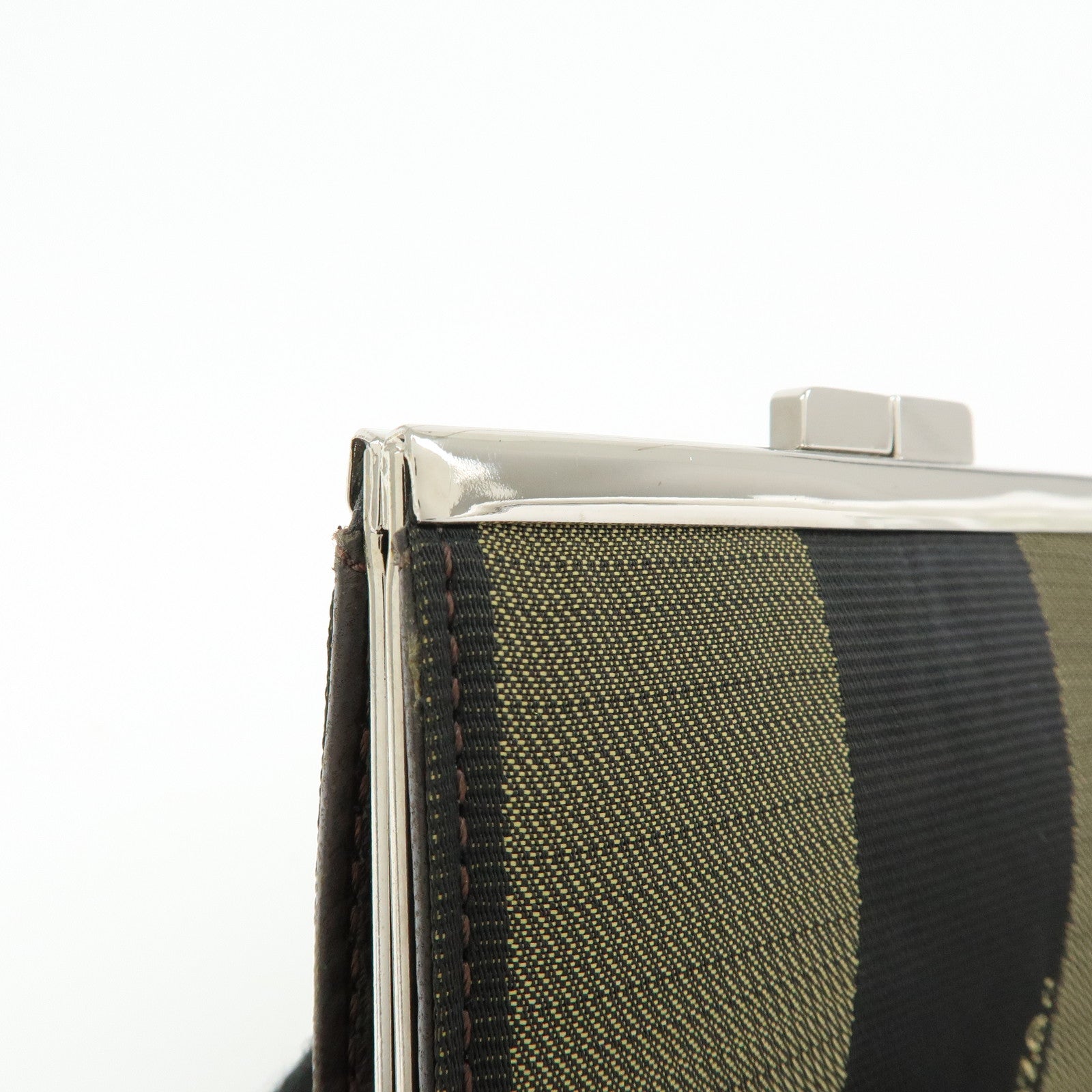 FENDI Canvas Coin Case Coin Purse Brown 2261‑30826‑099