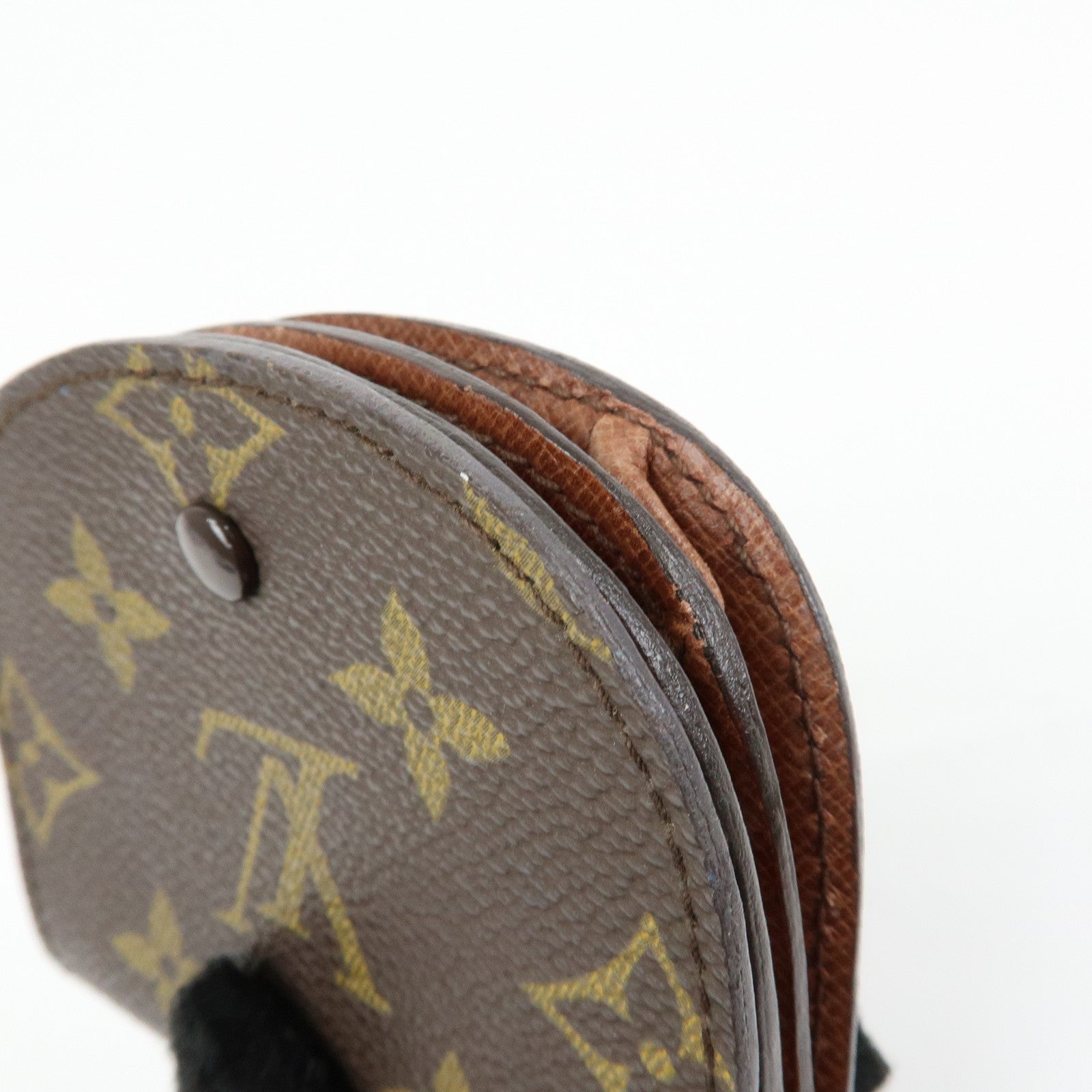 Louis Vuitton Monogram Porte Monnaie Gousset Coin Case Brown M61970