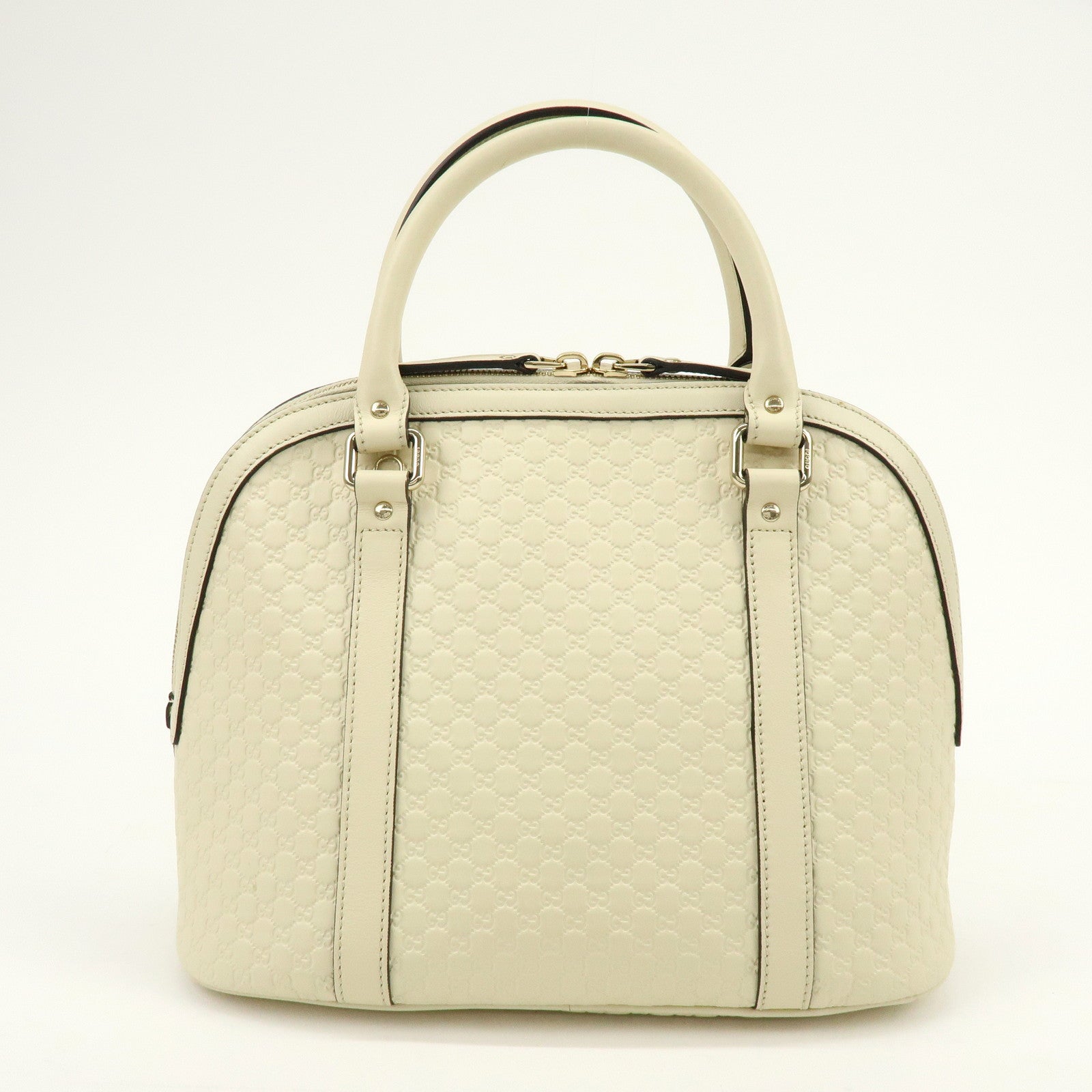 GUCCI Microguccissima Leather 2Way Bag Hand Bag Ivory 449663