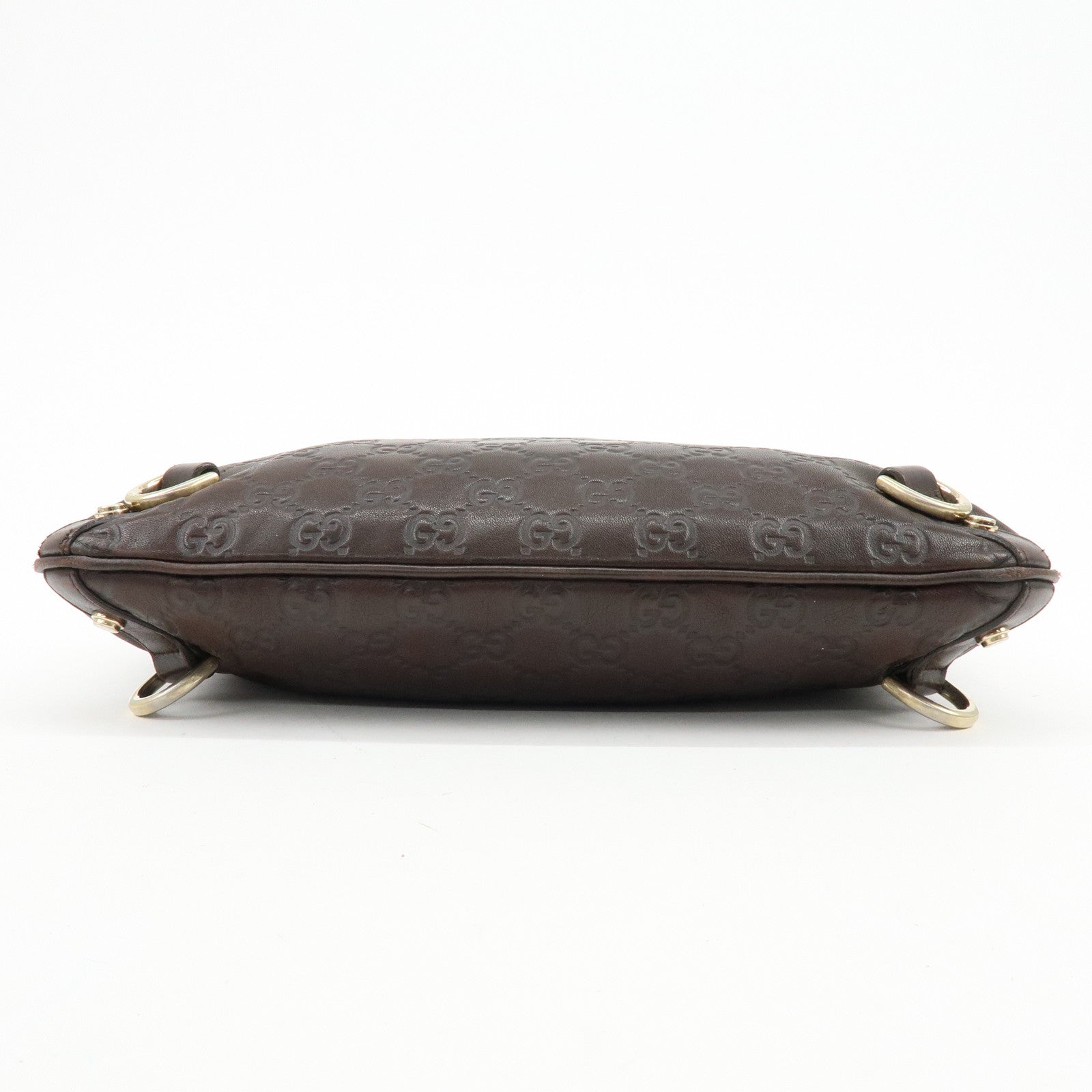GUCCI Abbey Leather Shoulder Bag Crossbody Bag Brown 131326