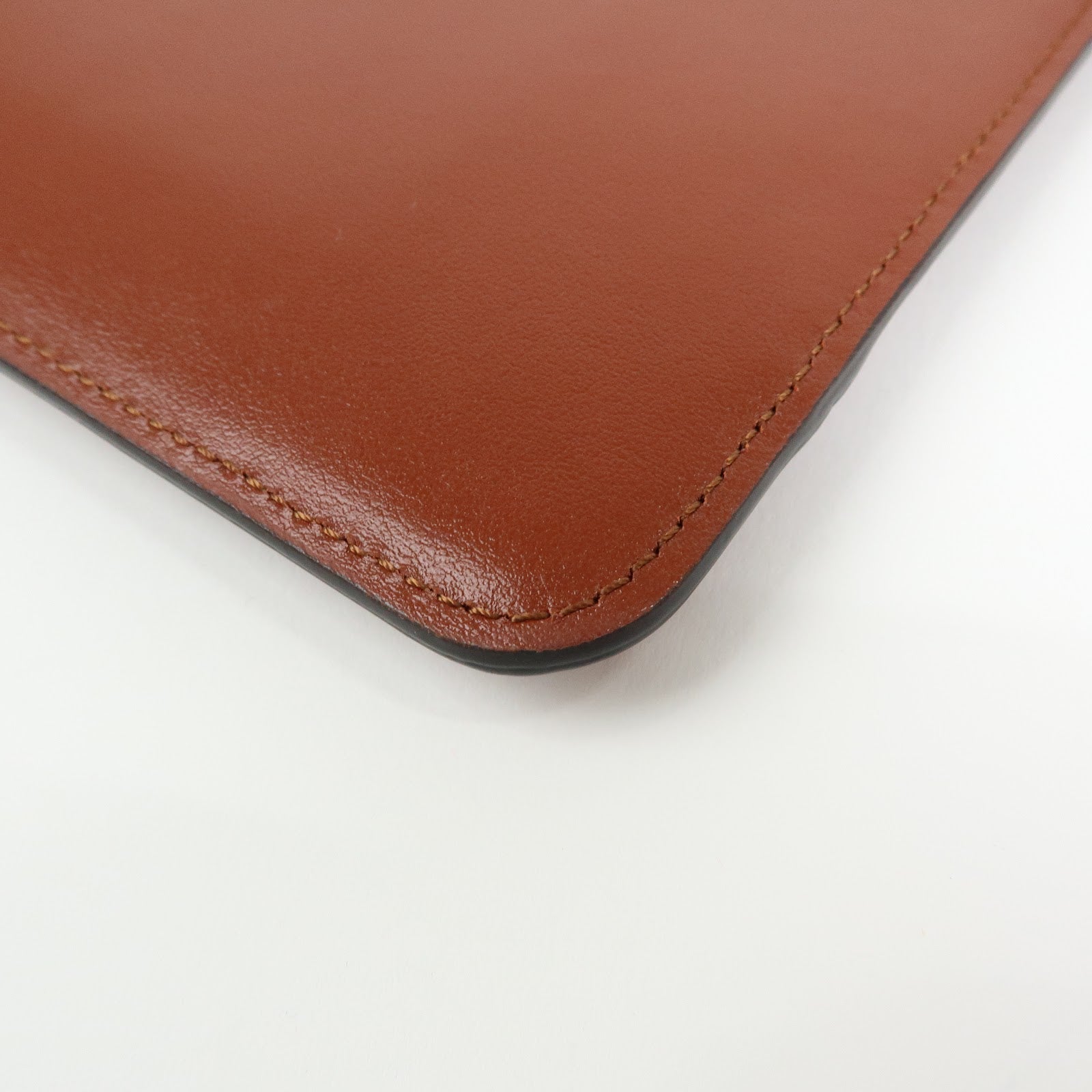 Chloe Chloe C Leather Pouch Fragment Case Passport Case Brown