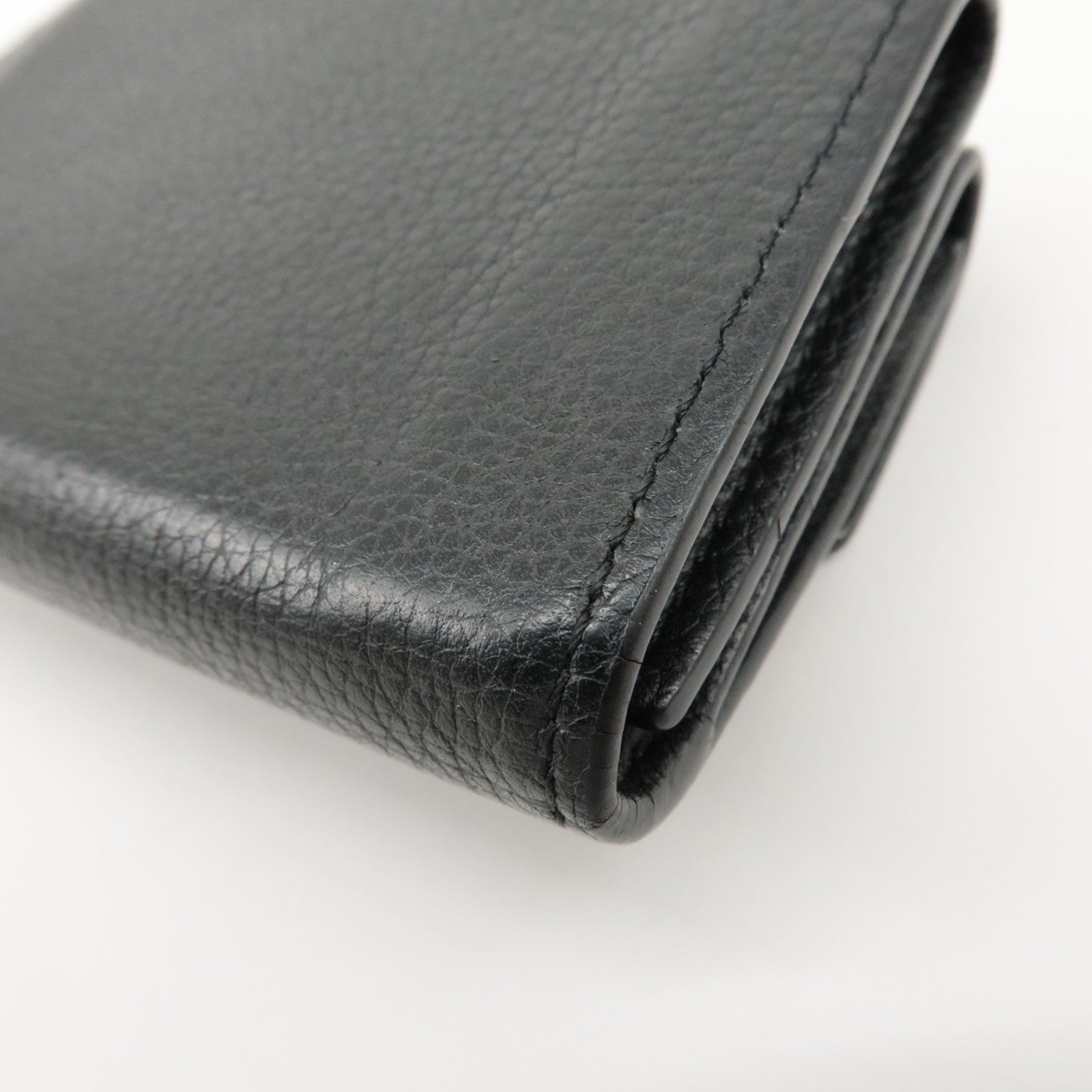 Louis Vuitton Leather Portefeuille Lock Mini Compact Wallet M63921 Used