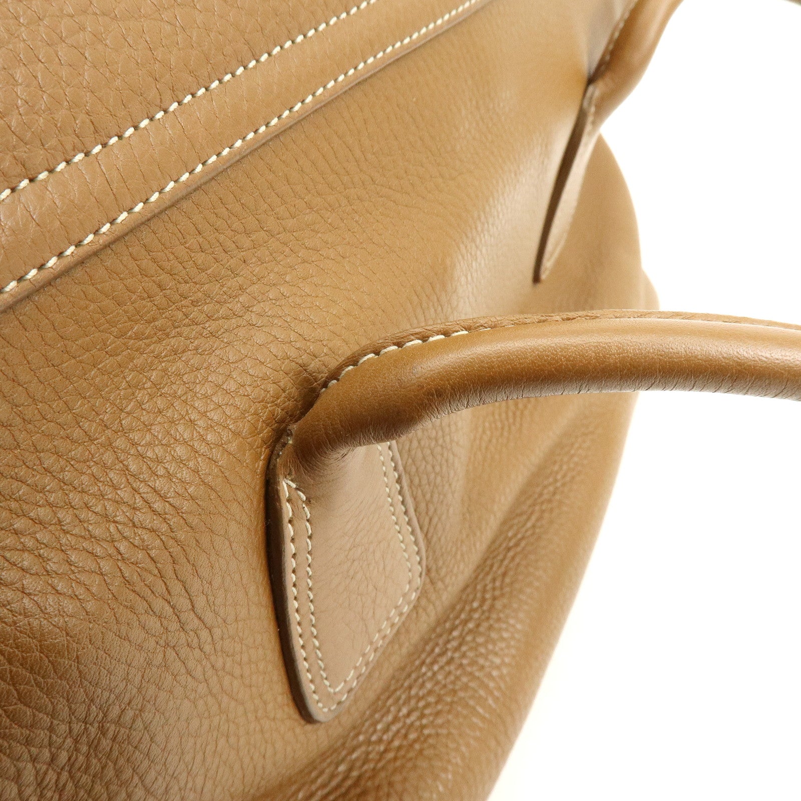 JIL SANDER Logo Leather Tote Bag Shoulder Bag Camel