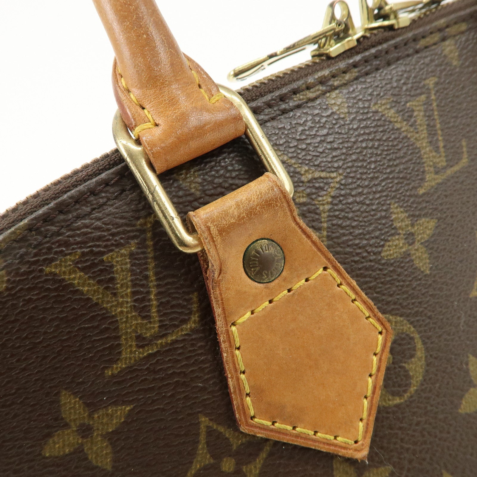 Louis Vuitton Monogram Alma Hand Bag Brown M51130 Used