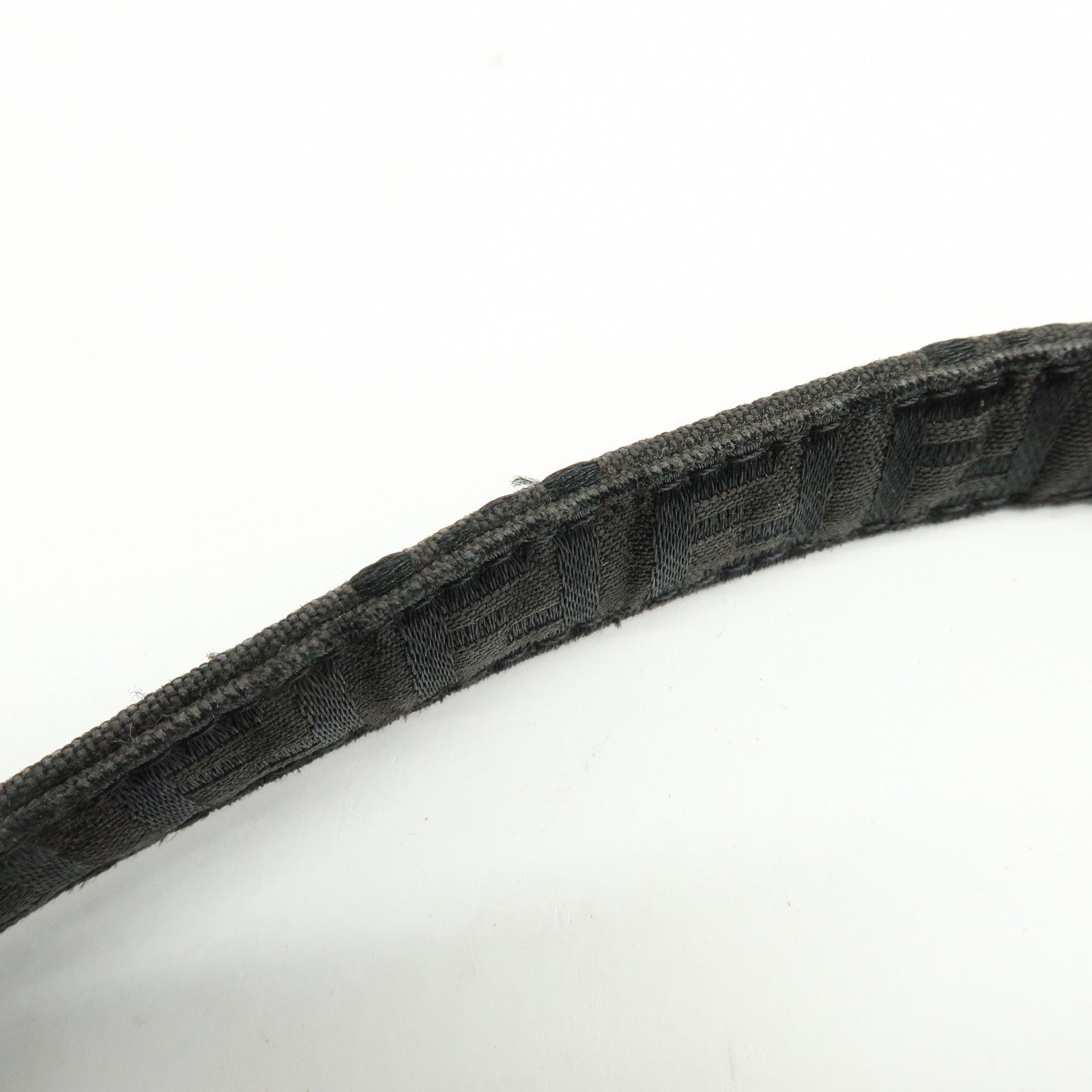 FENDI Zuccino Canvas Mamma Baguette Shoulder Bag Black 8BR001