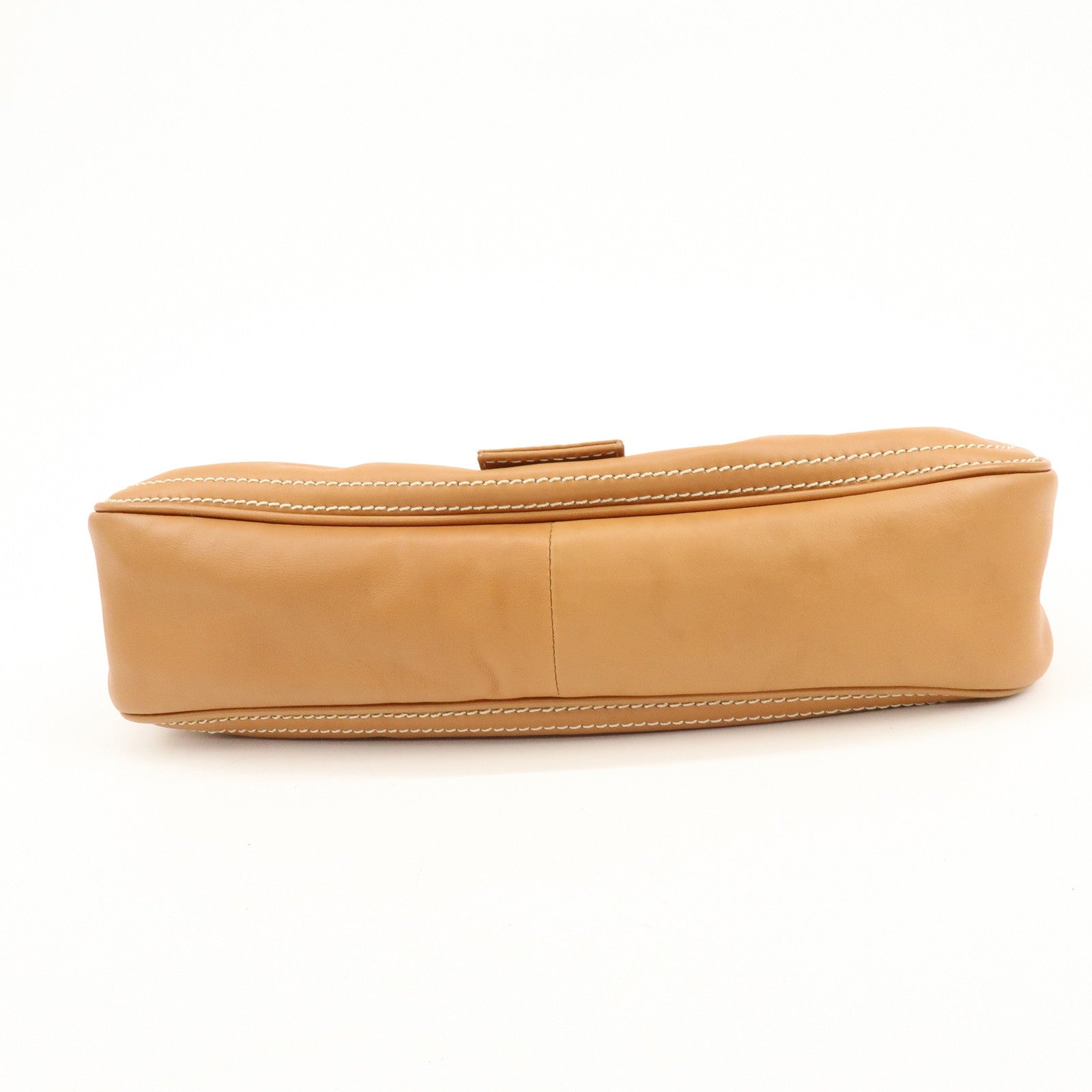 CELINE Chouquette Leather Hand Bag Shoulder Bag Camel