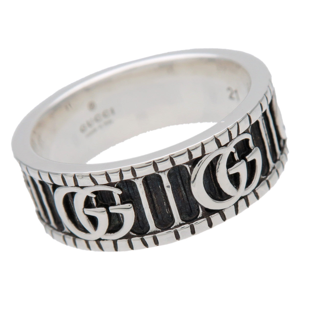 GUCCI Double G Ring SV925 Silver #21 US9.5 EU60.5 HK21