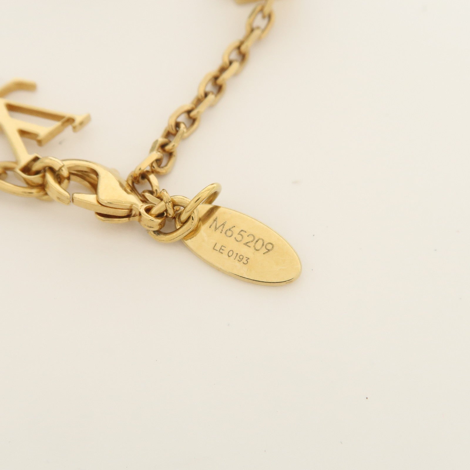 Louis Vuitton Monogram Bracelet Gamble Metal Bracelt Gold M65209