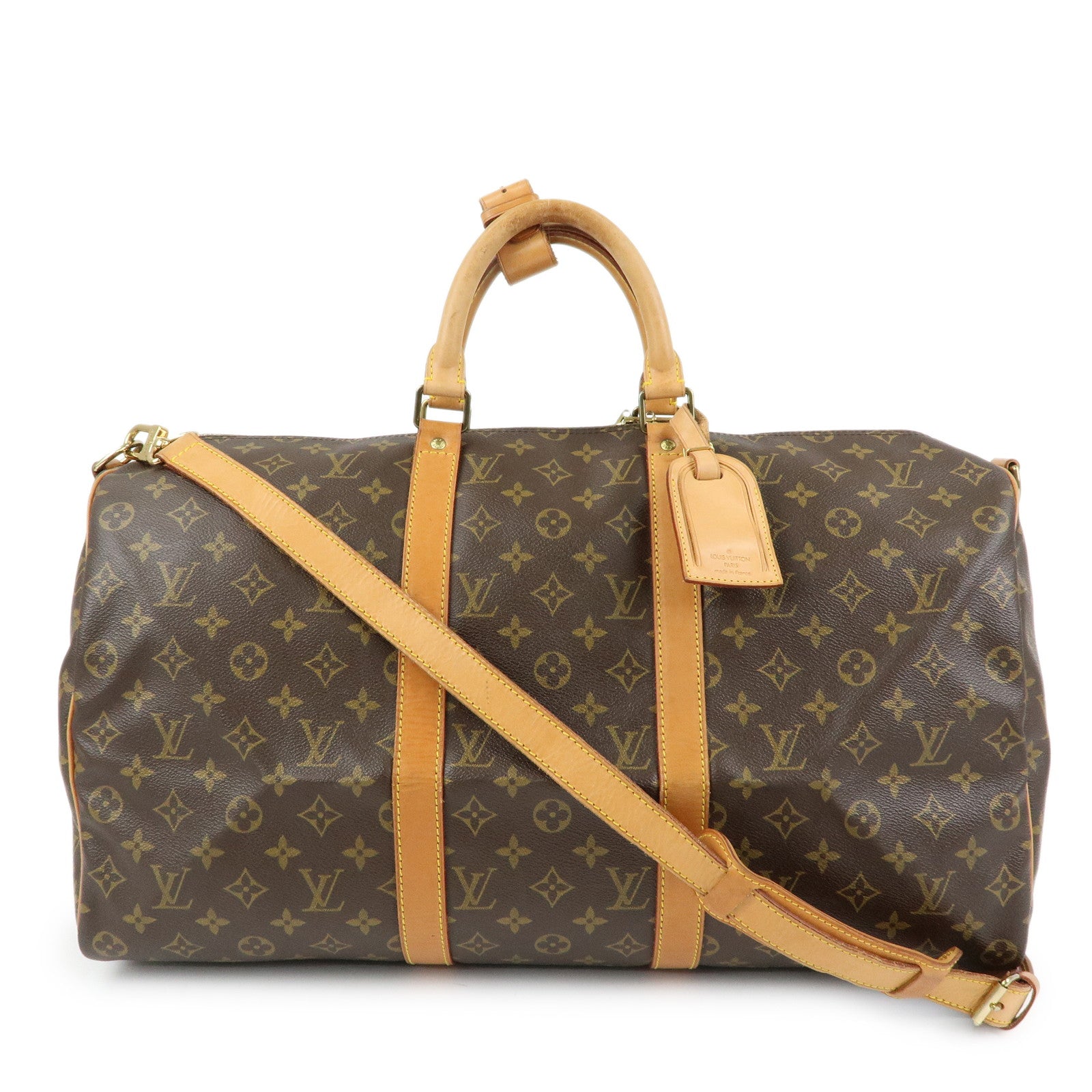 Louis Vuitton Monogram Keep All Bandouliere 50 Boston Bag M41416
