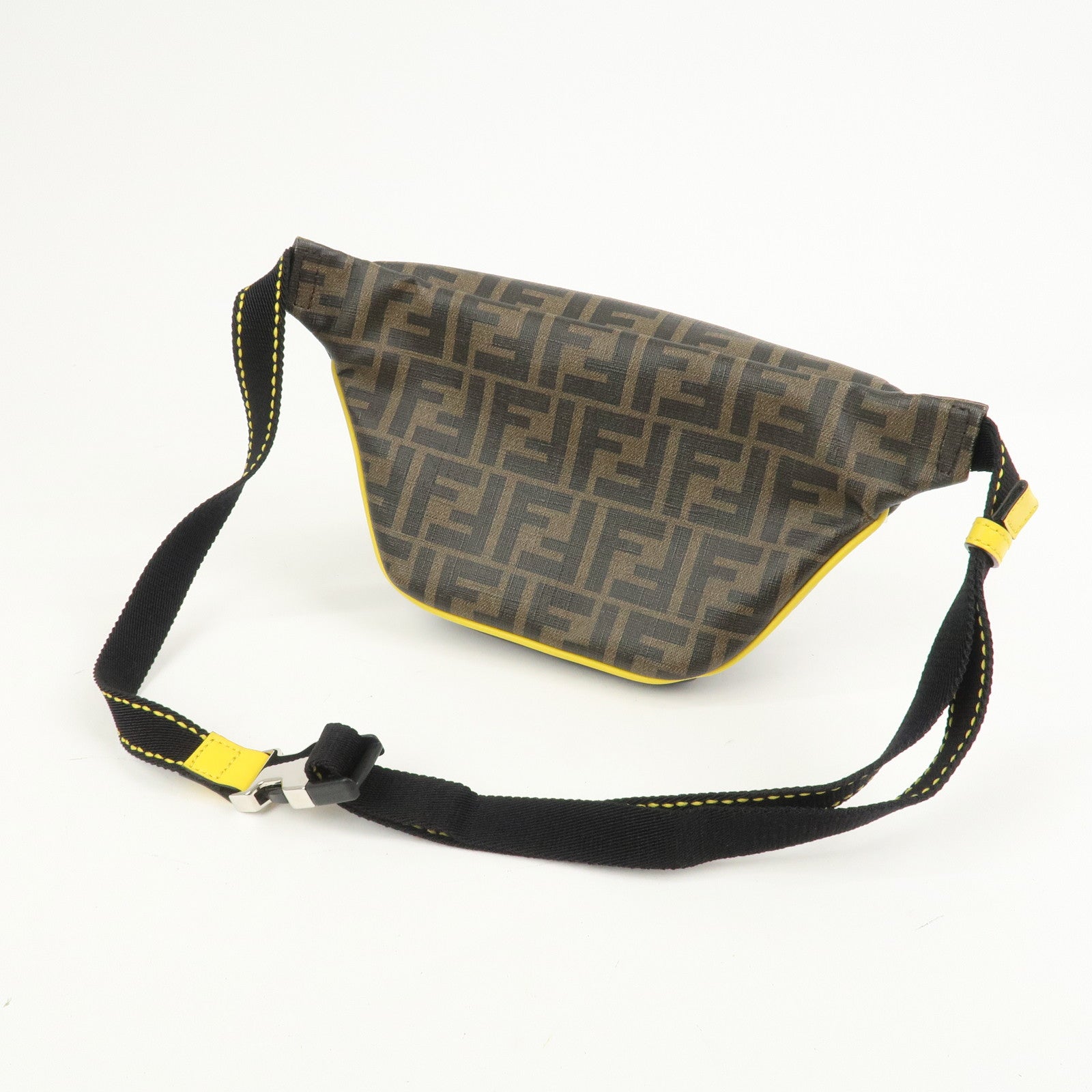 FENDI Zucca Seleria Logo PVC Leather Waist Bag Body Bag 7VA446