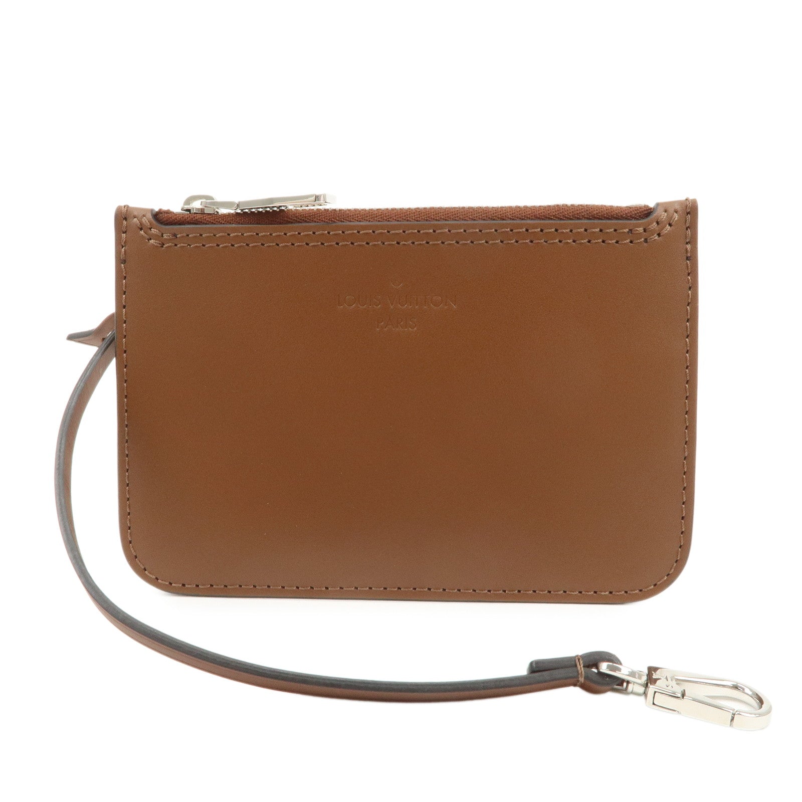 Louis Vuitton Mahina Leather Pouch for Hina PM Brown Used