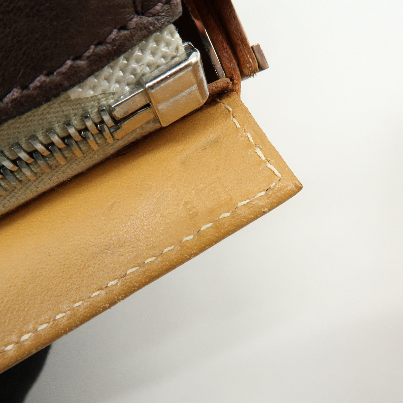 HERMES Yo Bag Crinoline Calf Leather ▢G Stamped Shoulder Bag Brown