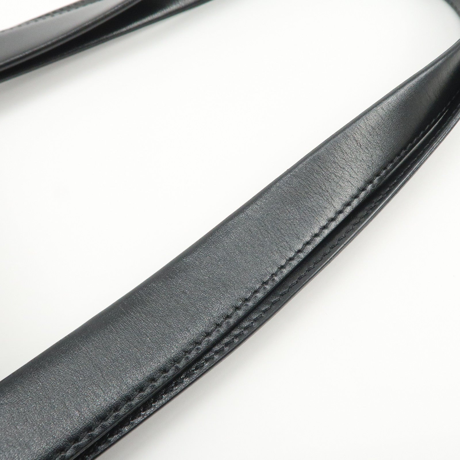 BVLGARI Logo Mania Denim Leather Shoulder Bag Hand Bag Blue Black