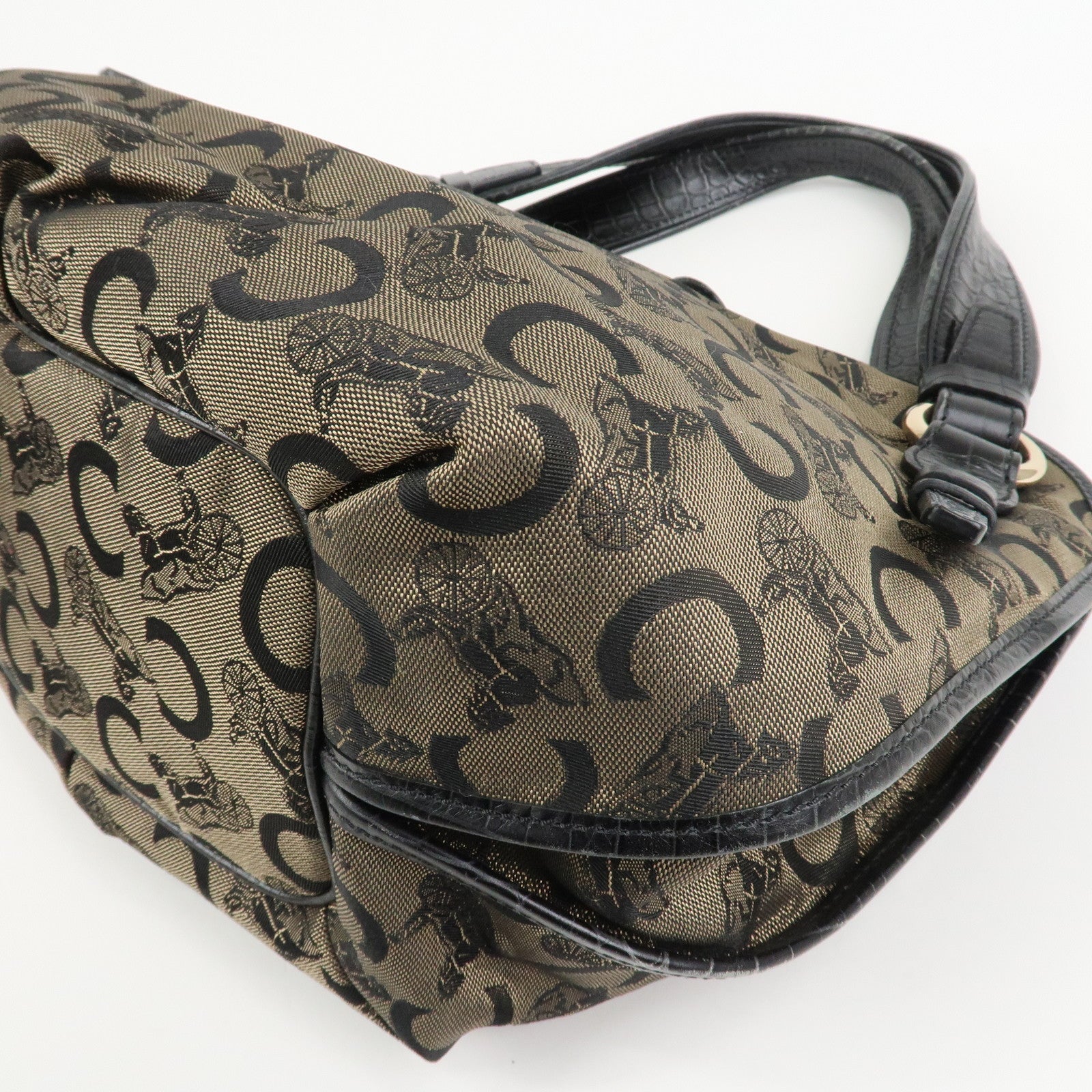 CELINE Bitter Sweet C Macadam Hand Bag Shoulder Bag Brown