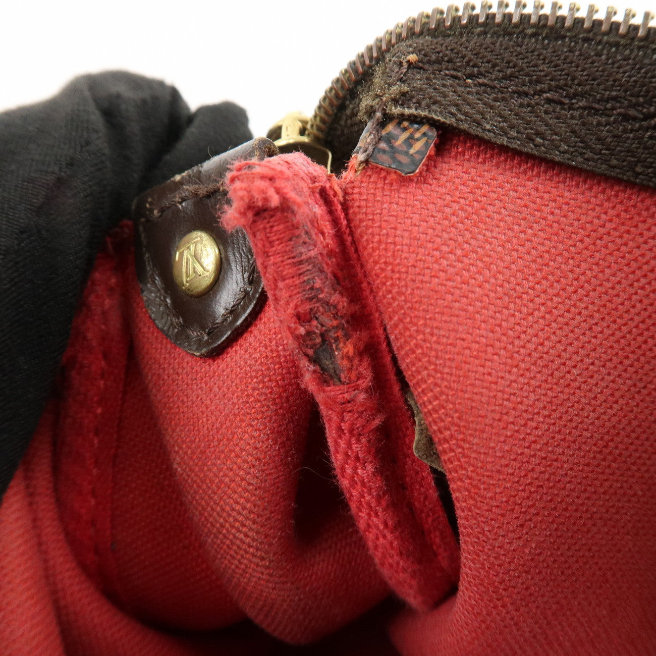 Louis Vuitton Damier Eva 2Way Hand Shoulder Bag Damier Ebene N55213 Used